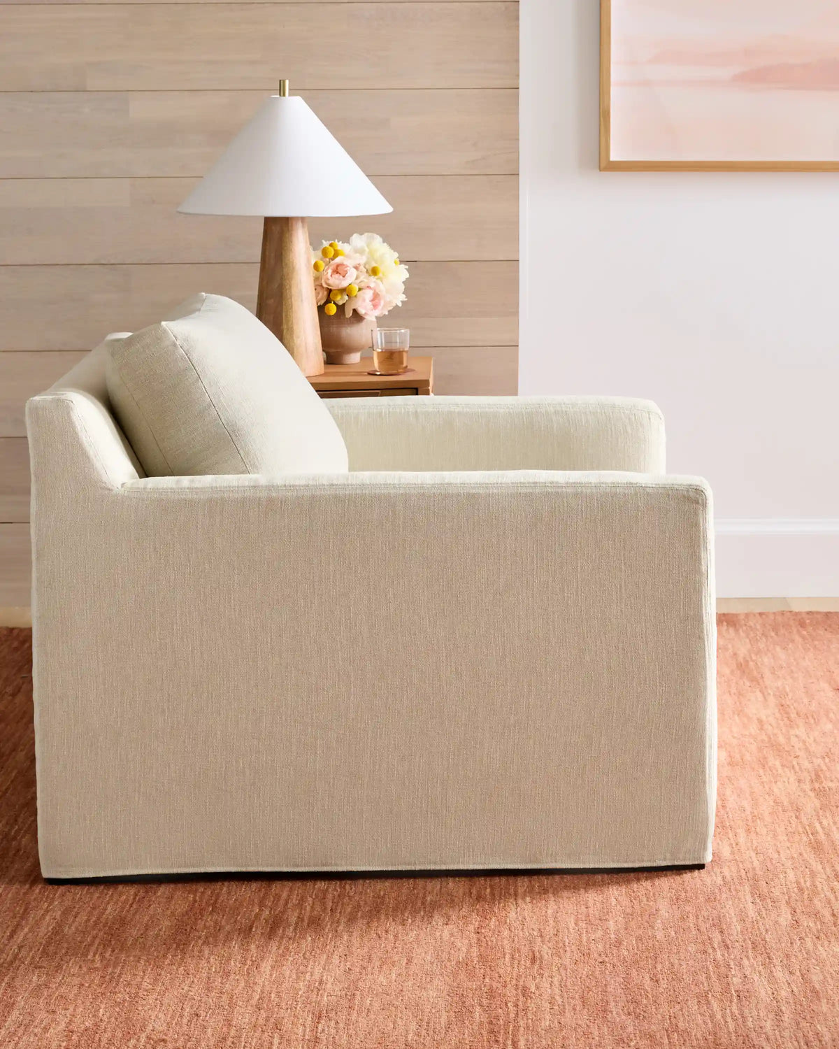 Ellery Slipcover Chair in Performance Linen