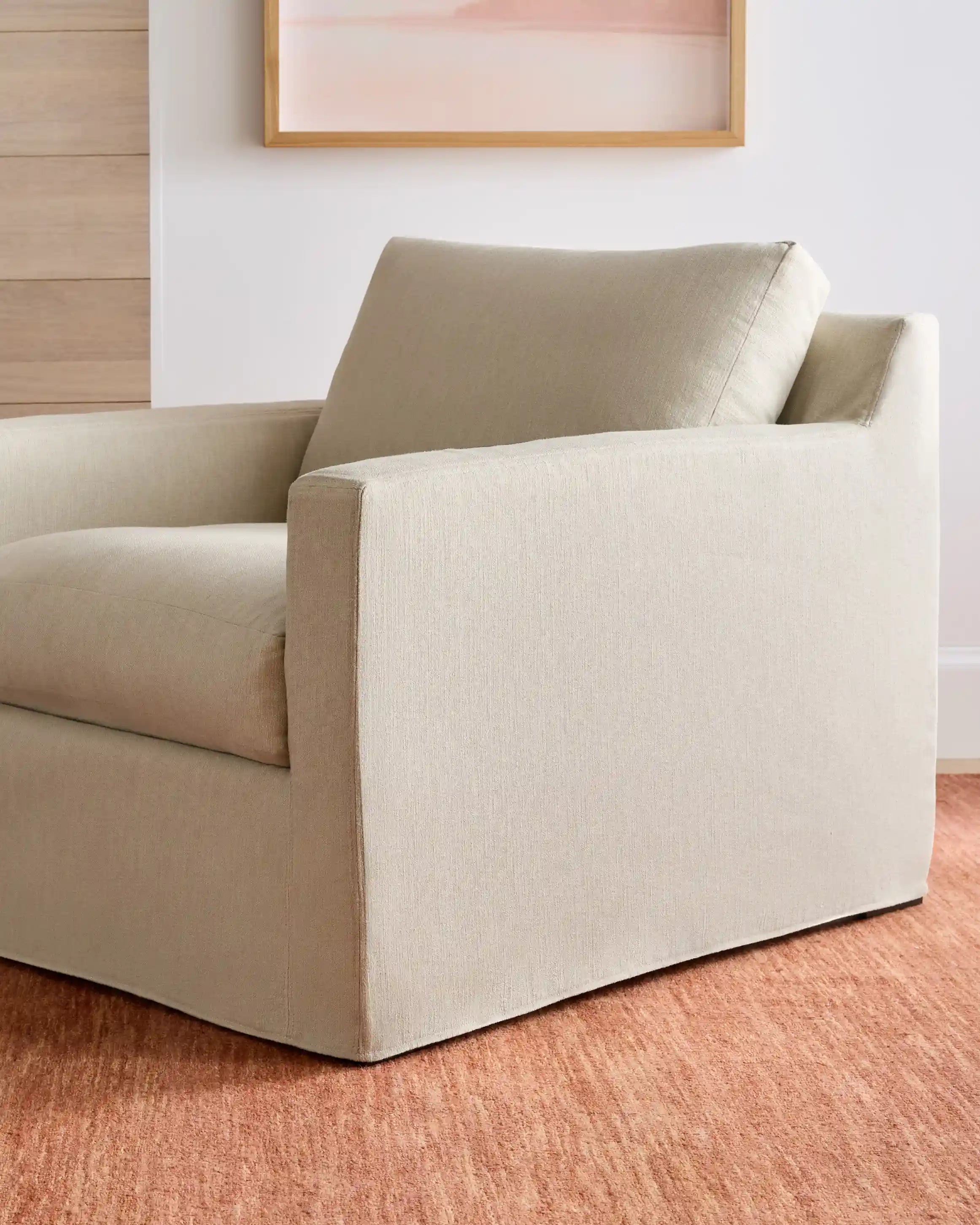 Ellery Slipcover Chair in Performance Linen