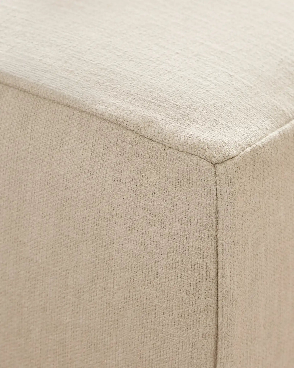 Ellery Slipcover Ottoman in Performance Linen