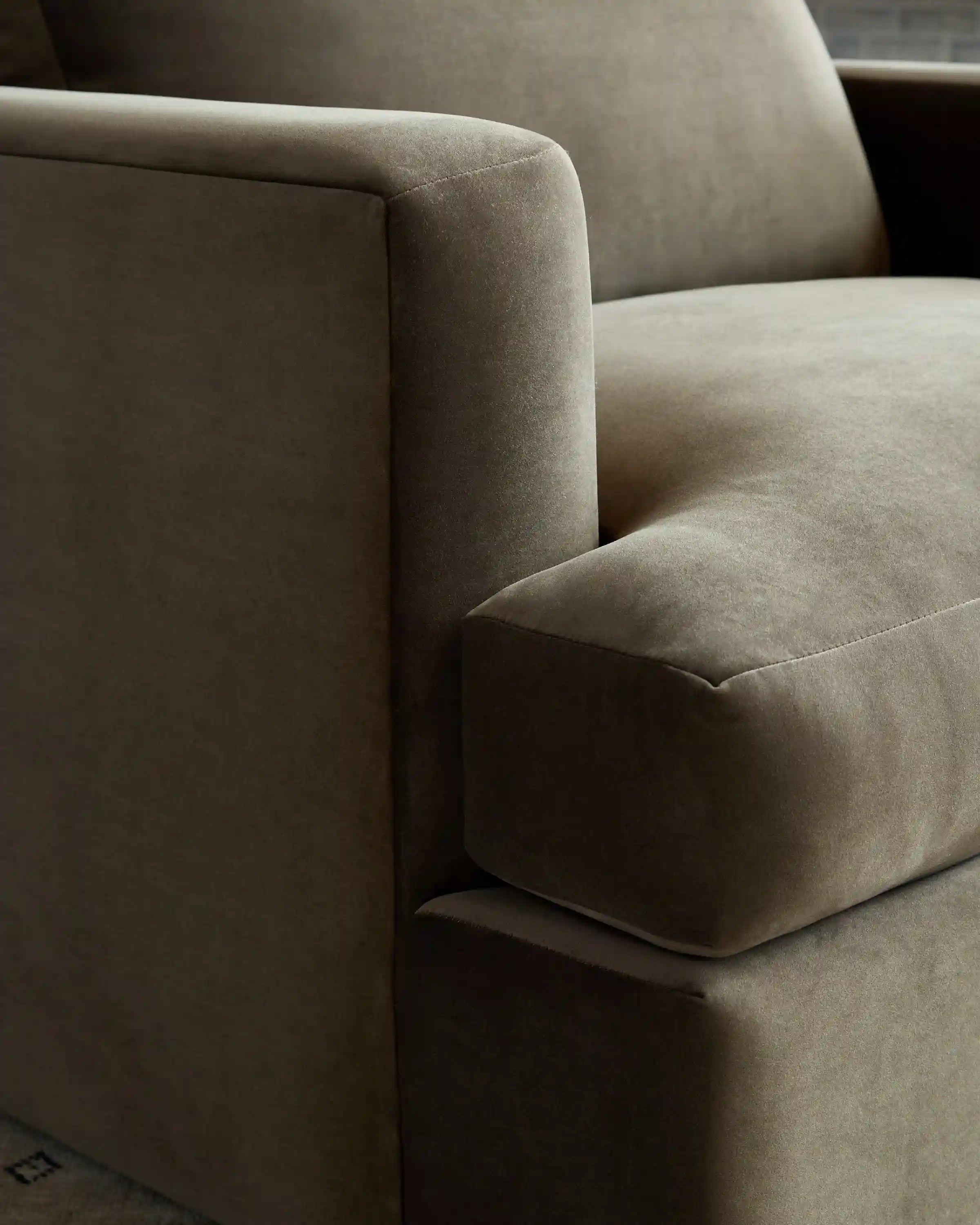 Sierra Curved Arm Accent Chair in Performance Velvet