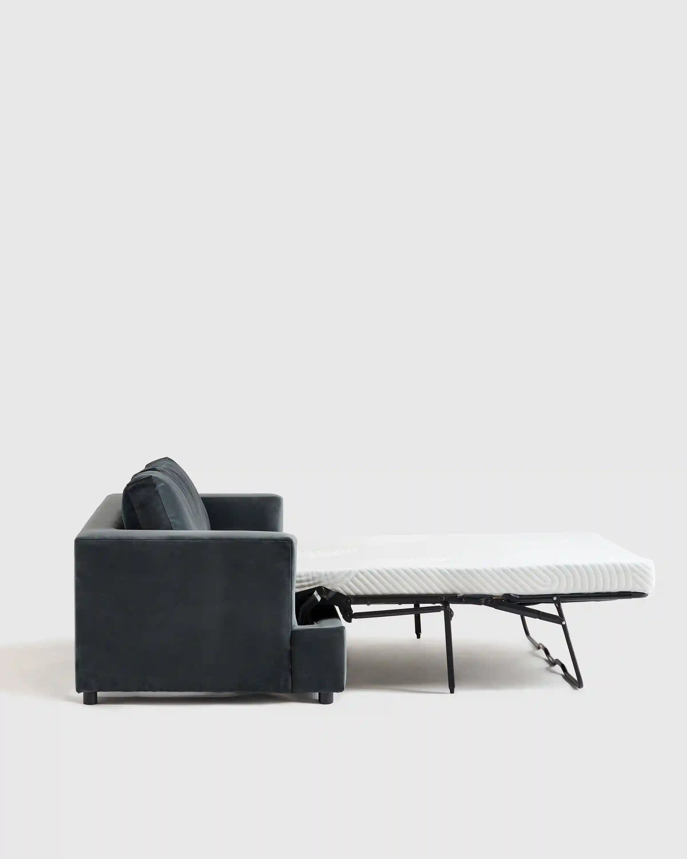 Sierra Curved Arm Sleeper Sofa in Performance Velvet
