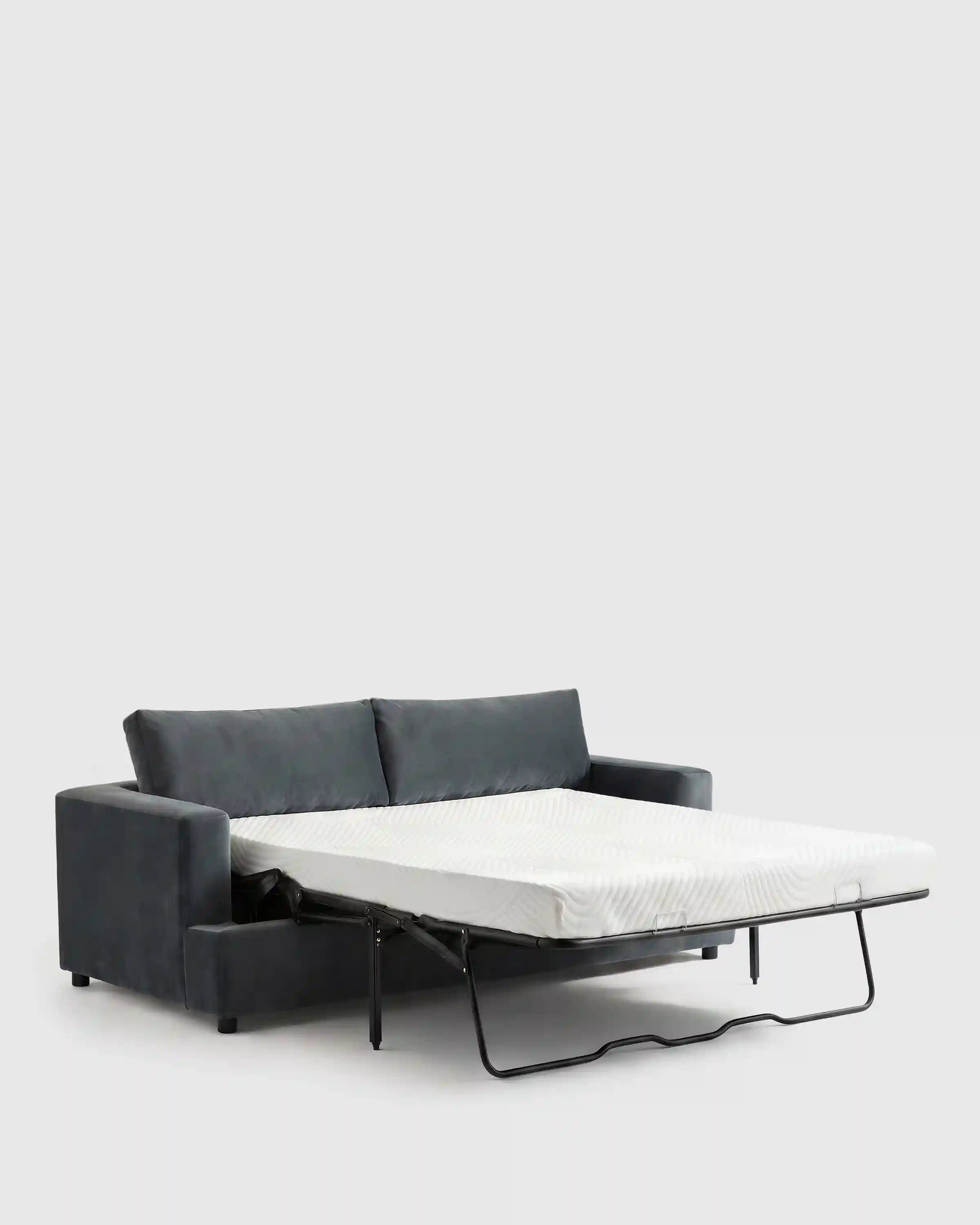 Sierra Curved Arm Sleeper Sofa in Performance Velvet