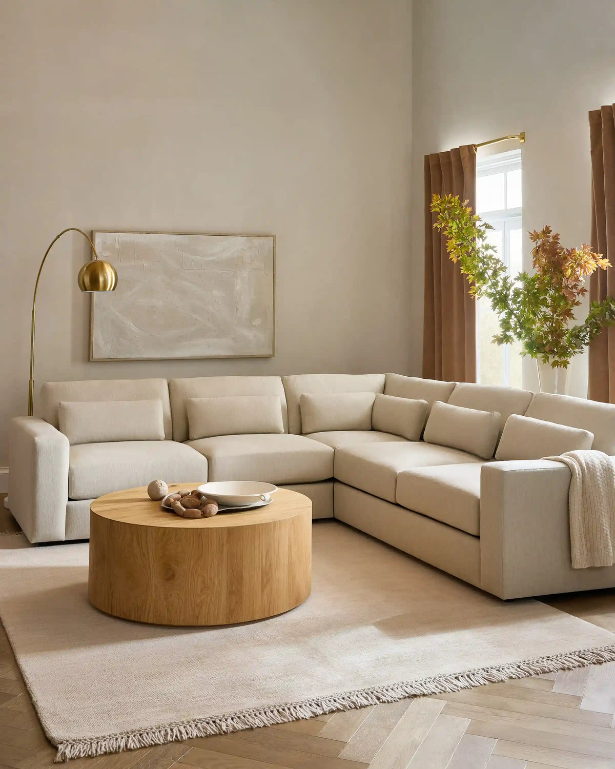 Ashford Deep Seat L Sectional in Performance Velvet