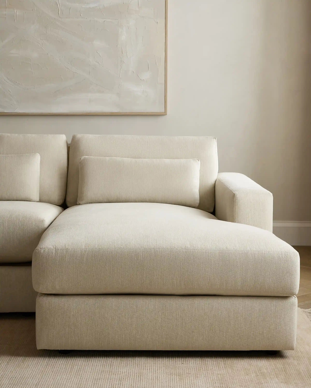 Ashford Deep Seat Chaise Sectional in Performance Basketweave