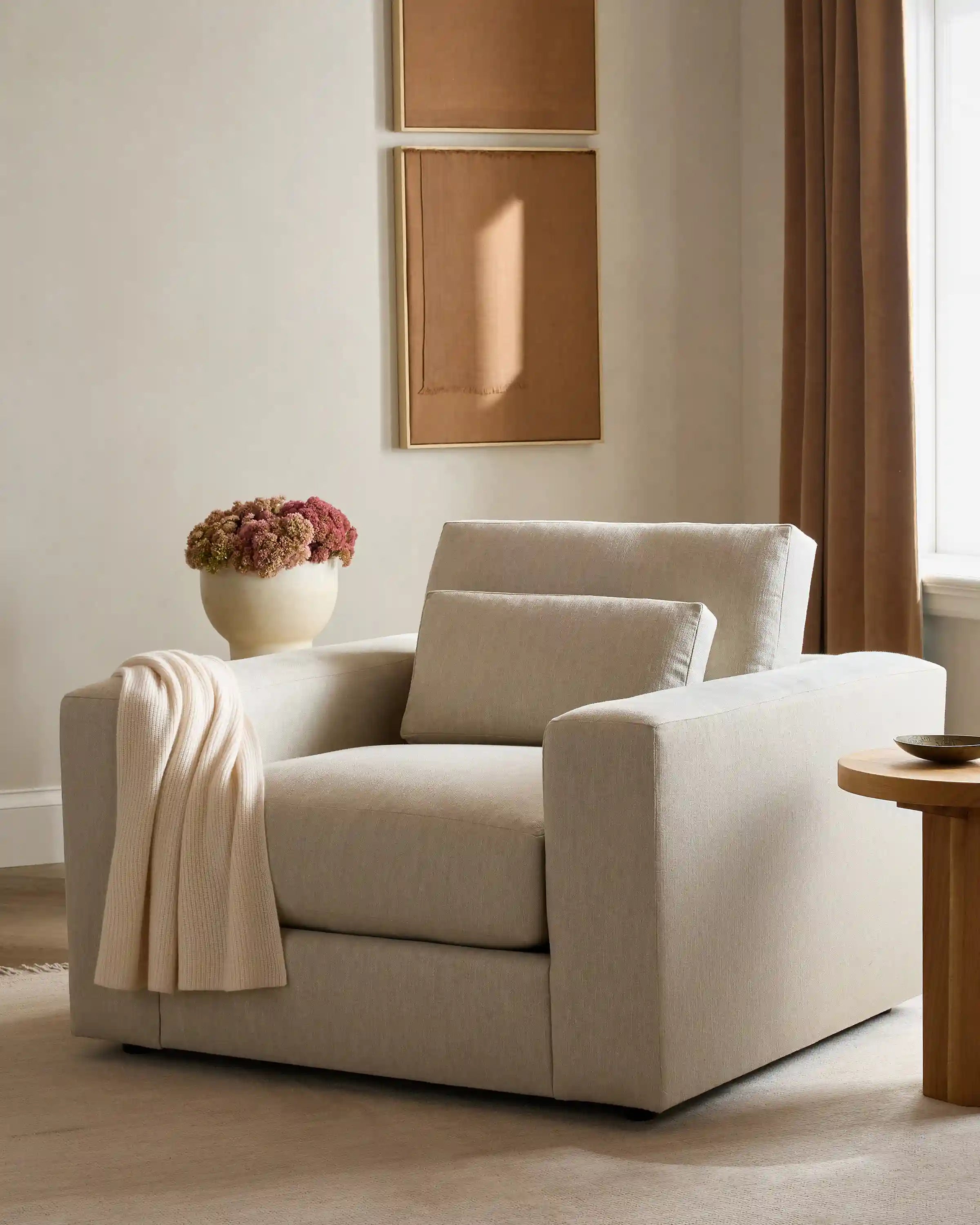 Ashford Deep Seat Chair and a Half in Performance Velvet