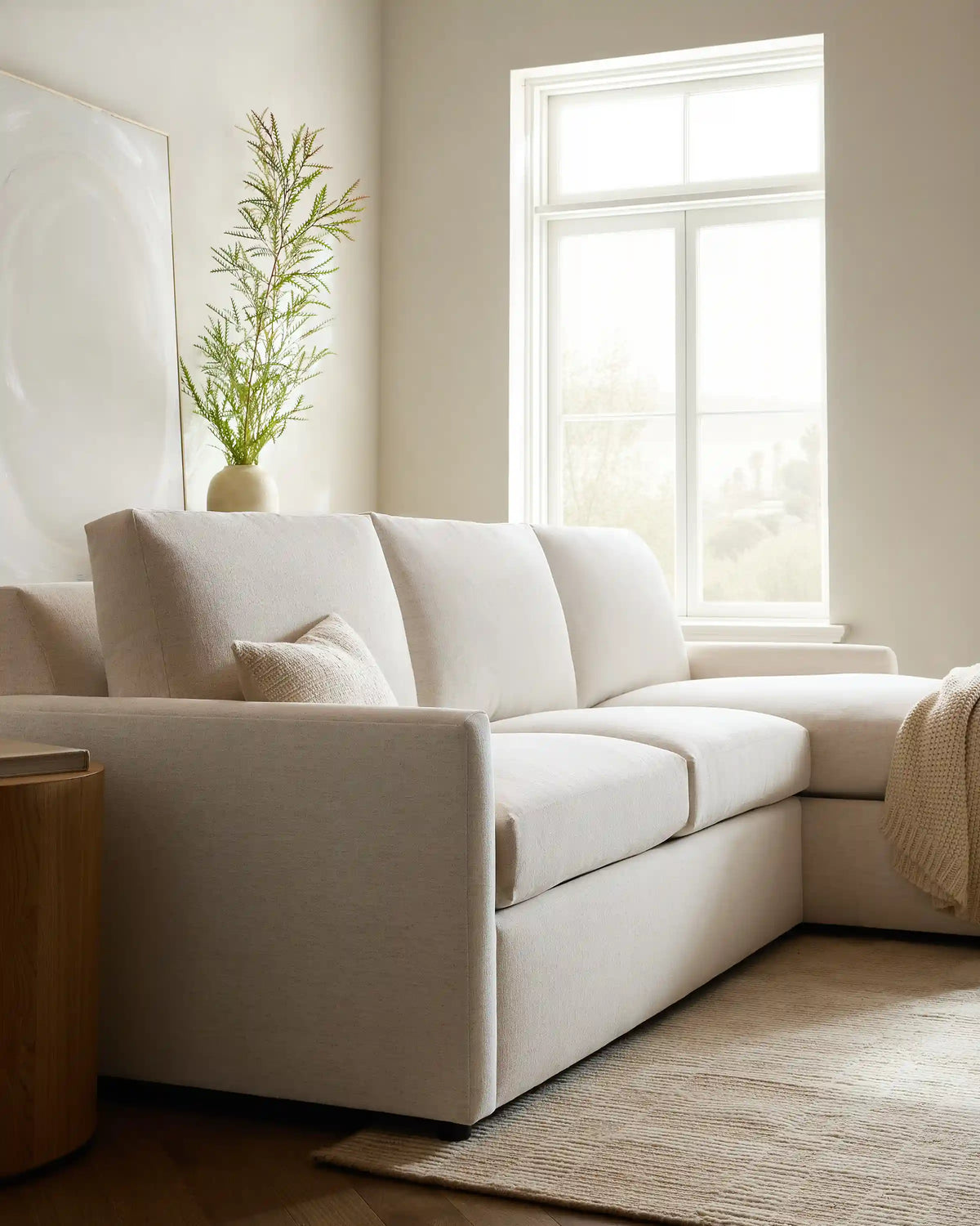 Brennan Chaise Sectional in Performance Velvet