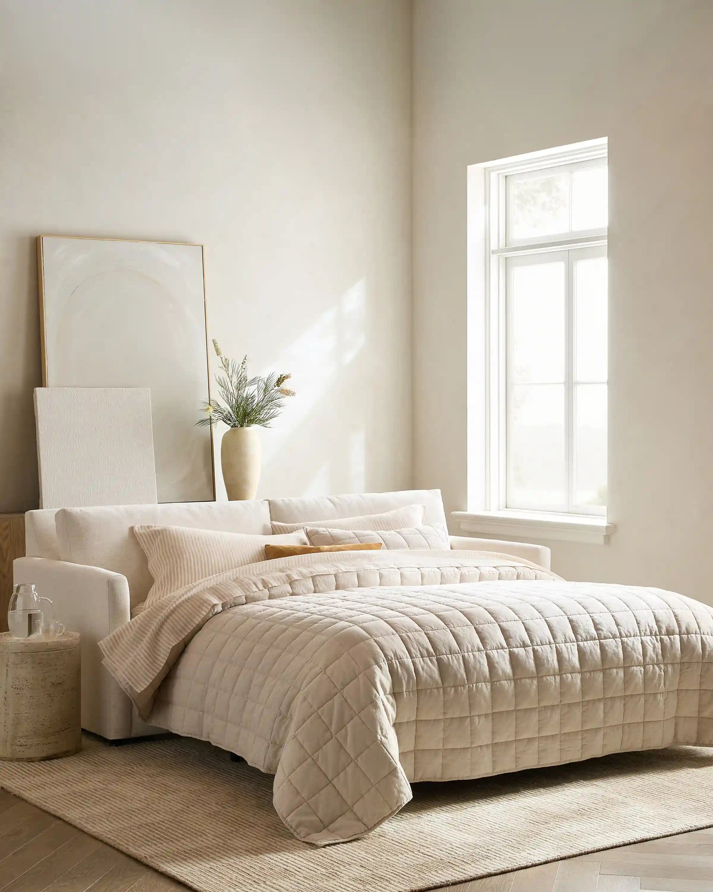 Brennan Sleeper Sofa in Performance Basketweave