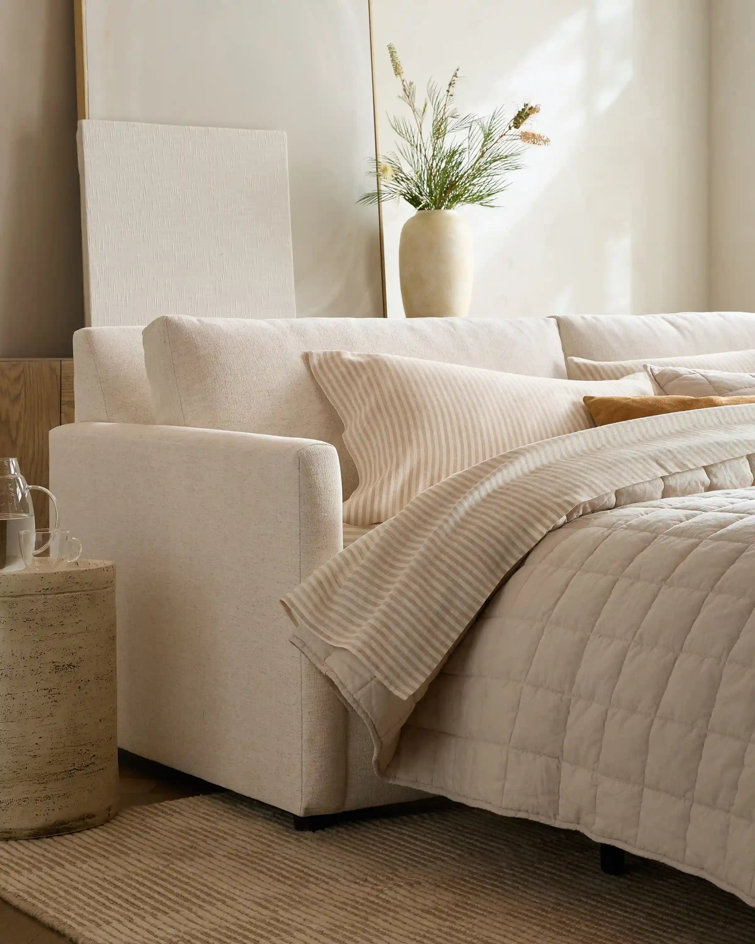 Brennan Sleeper Sofa in Performance Basketweave