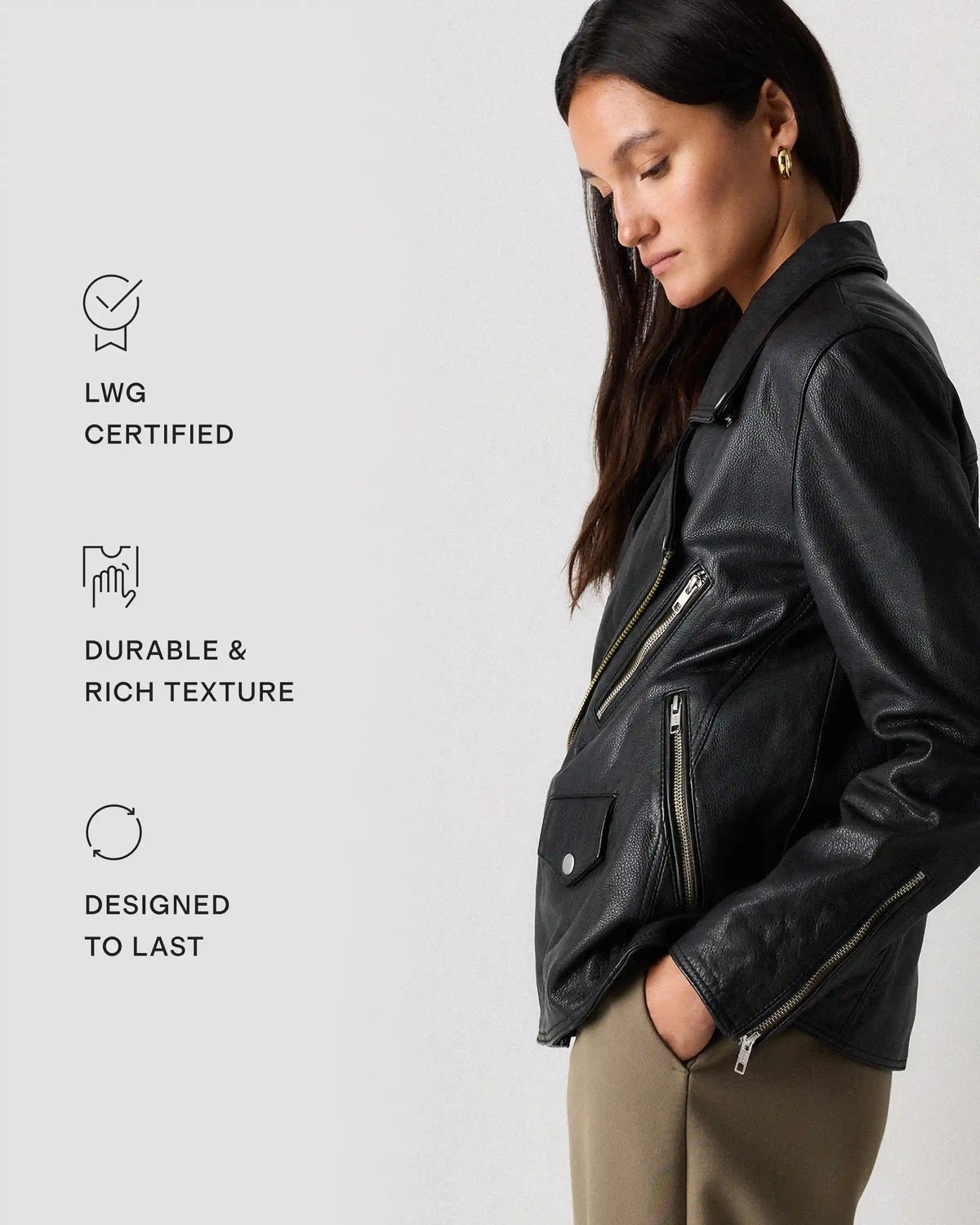 100% Leather Oversized Biker Jacket