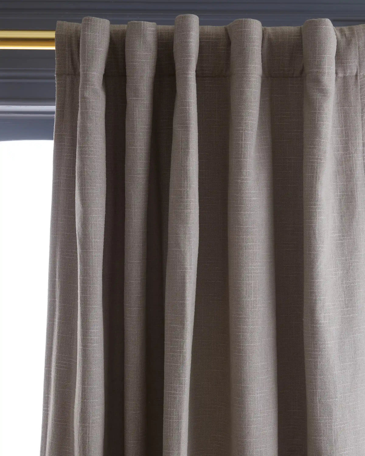 Cotton Slub Room Darkening Curtain - Single Panel