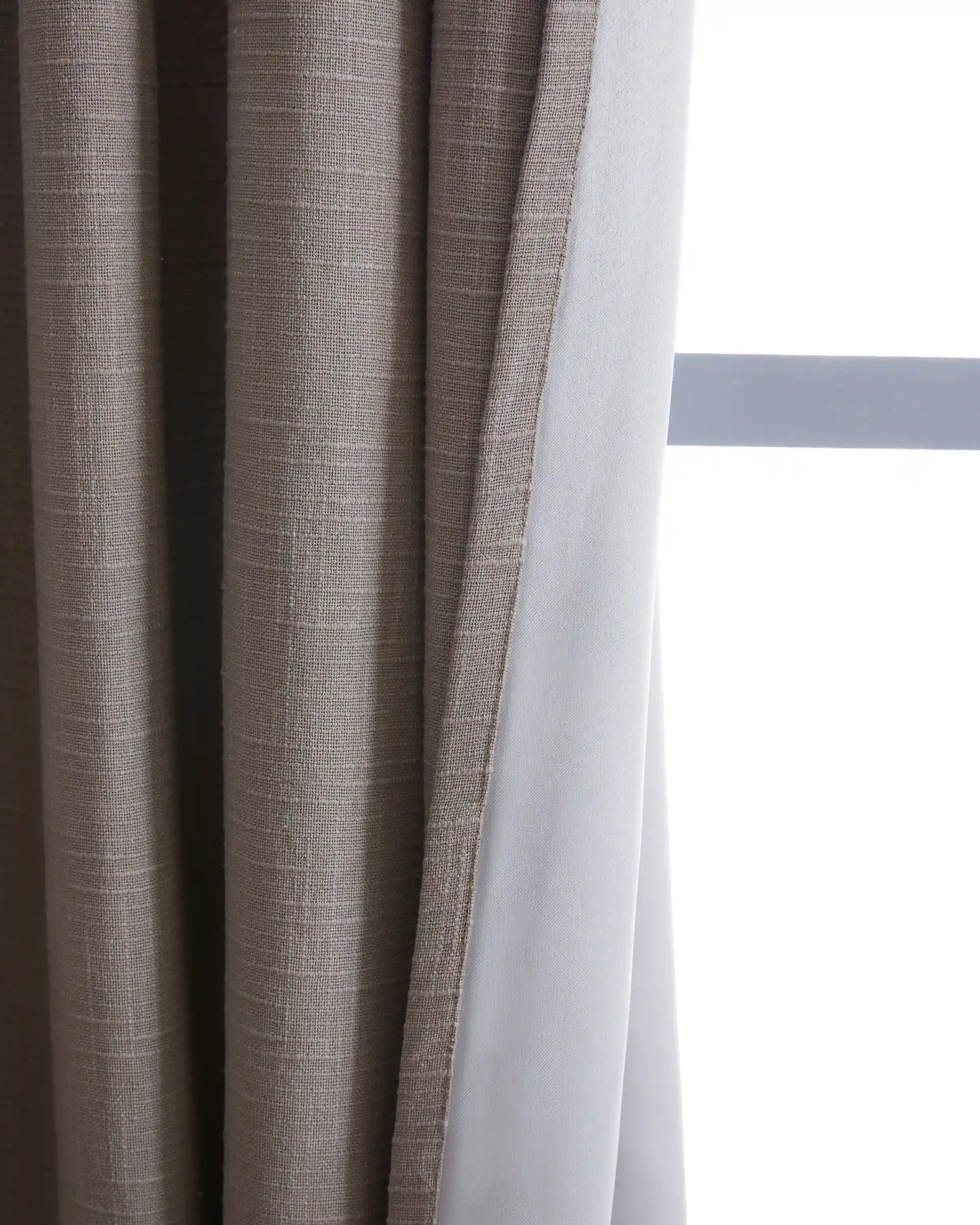 Cotton Slub Room Darkening Curtain - Single Panel