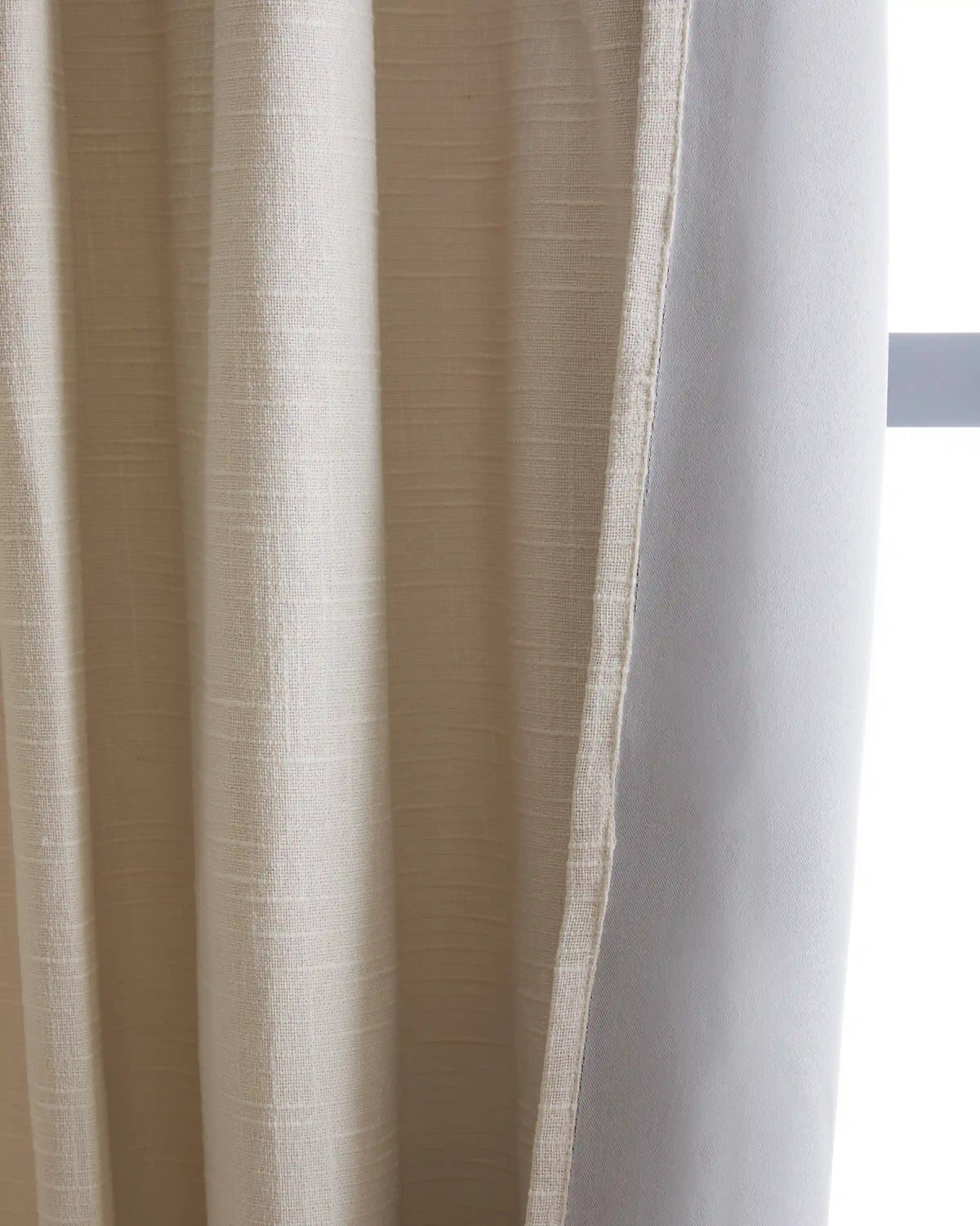Cotton Slub Room Darkening Curtain - Single Panel