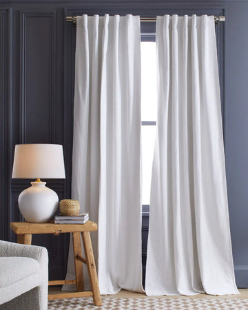 Cotton Slub Room Darkening Curtain - Single Panel