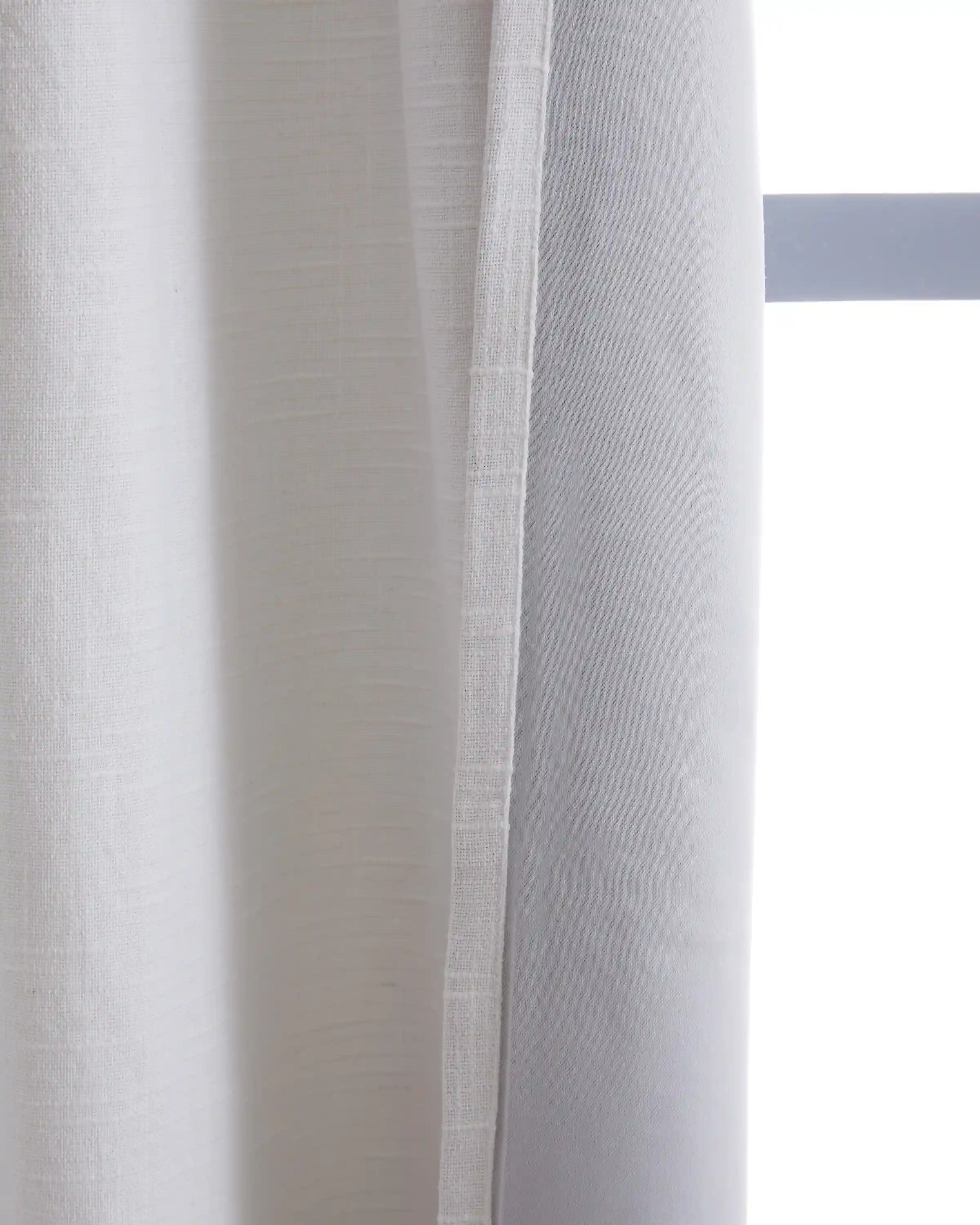 Cotton Slub Room Darkening Curtain - Single Panel