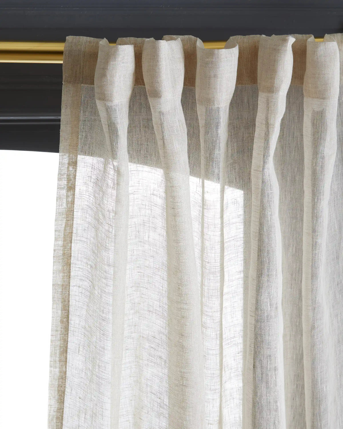 European Linen Sheer Curtain Set (Set of 2)
