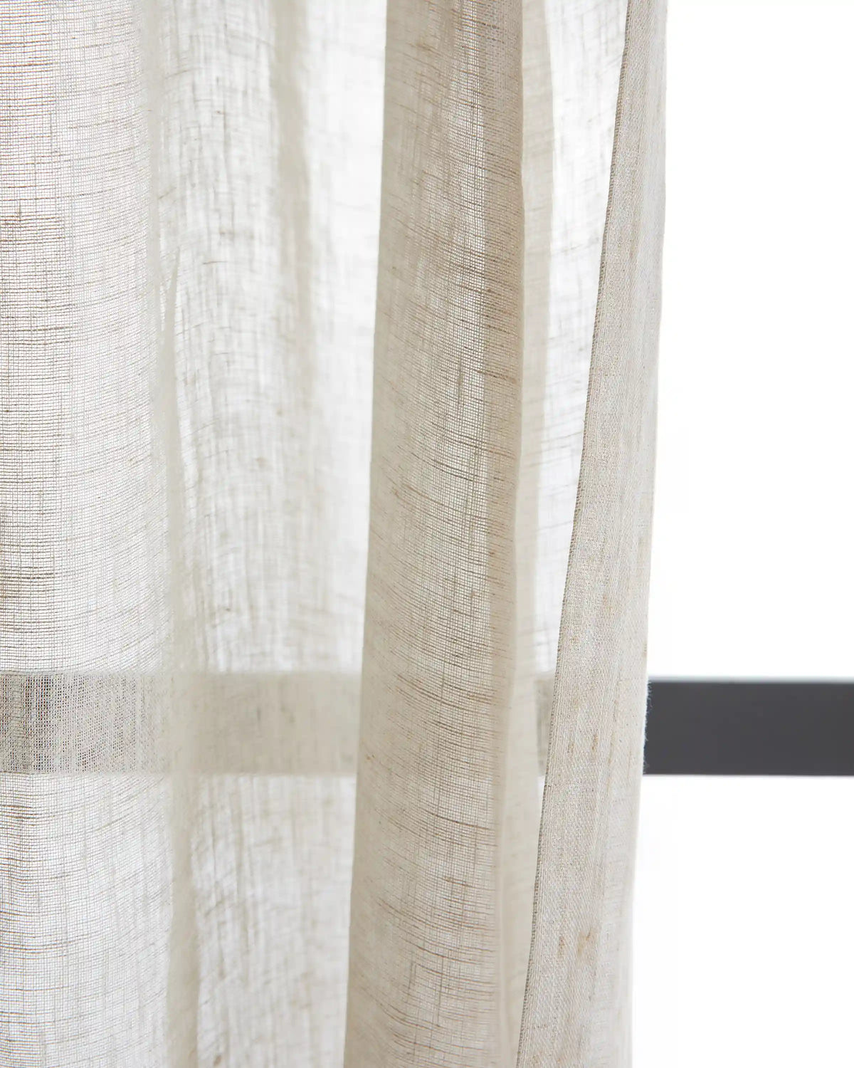 European Linen Sheer Curtain Set (Set of 2)