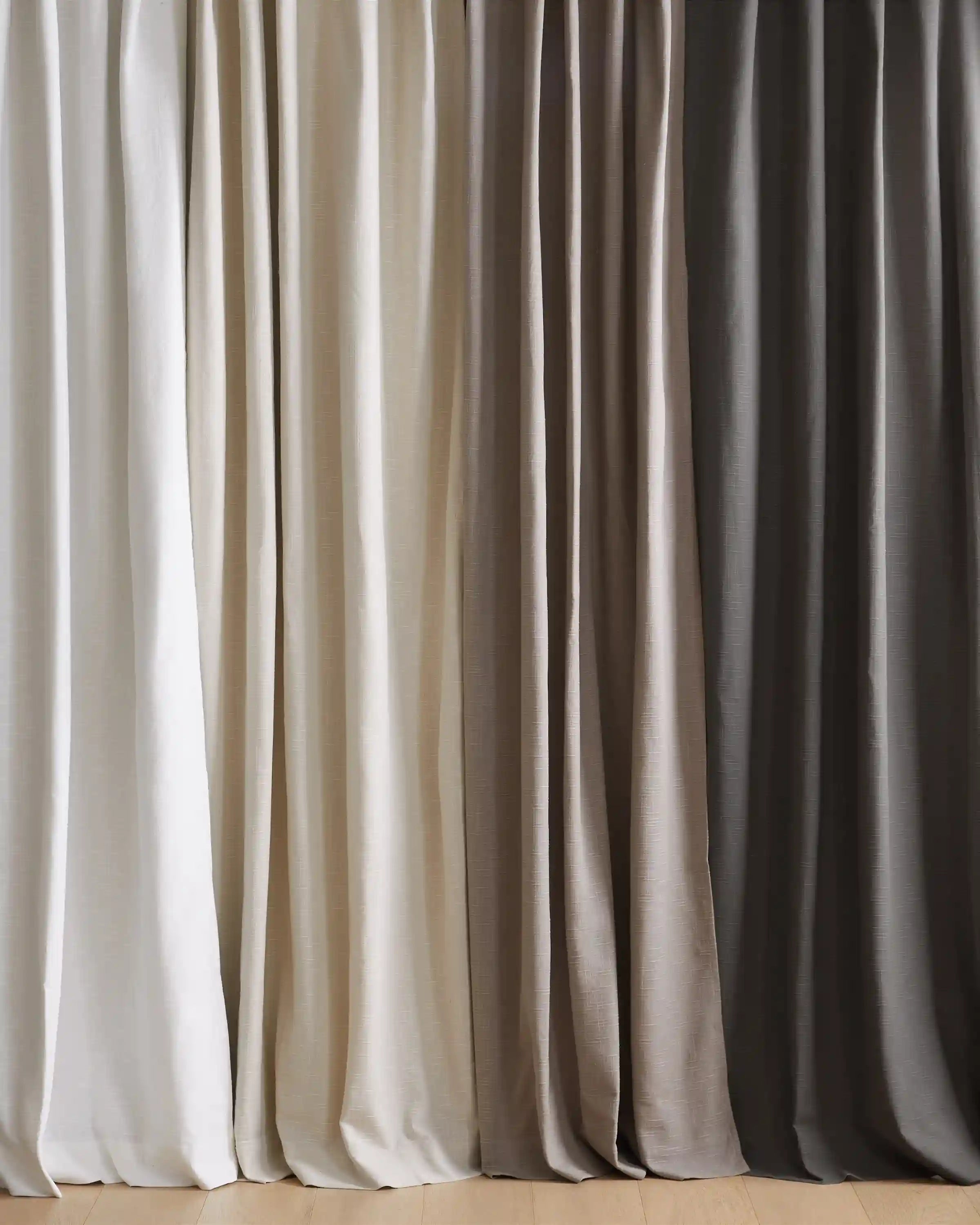 Cotton Slub Room Darkening Curtain - Single Panel