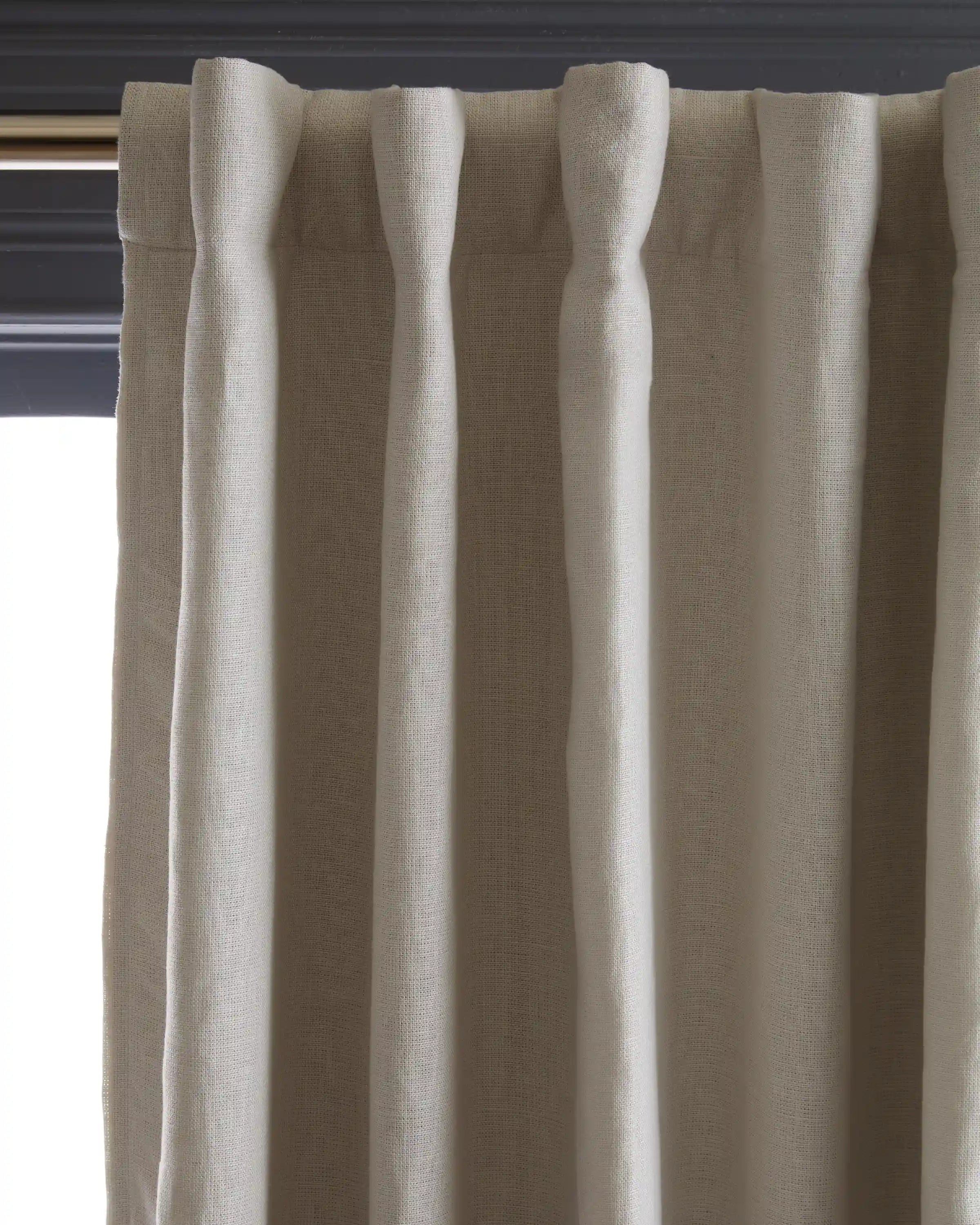 European Linen Room Darkening Curtain - Single Panel
