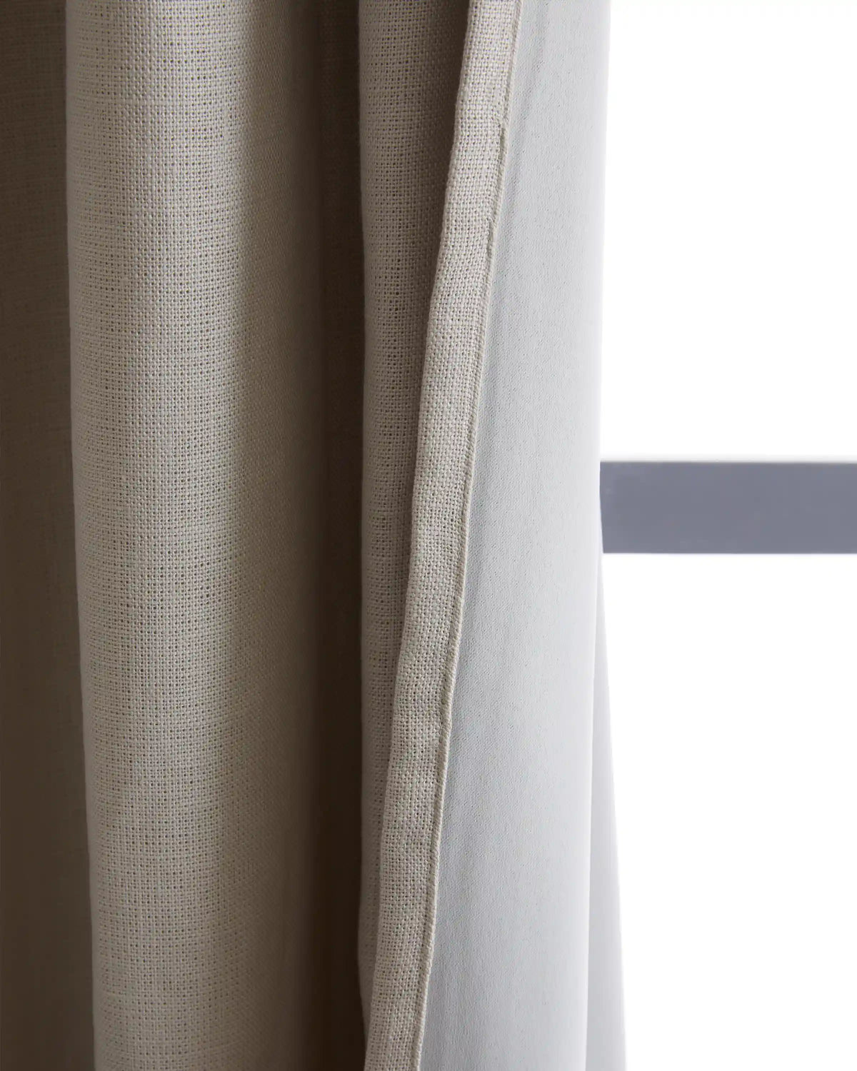 European Linen Room Darkening Curtain - Single Panel