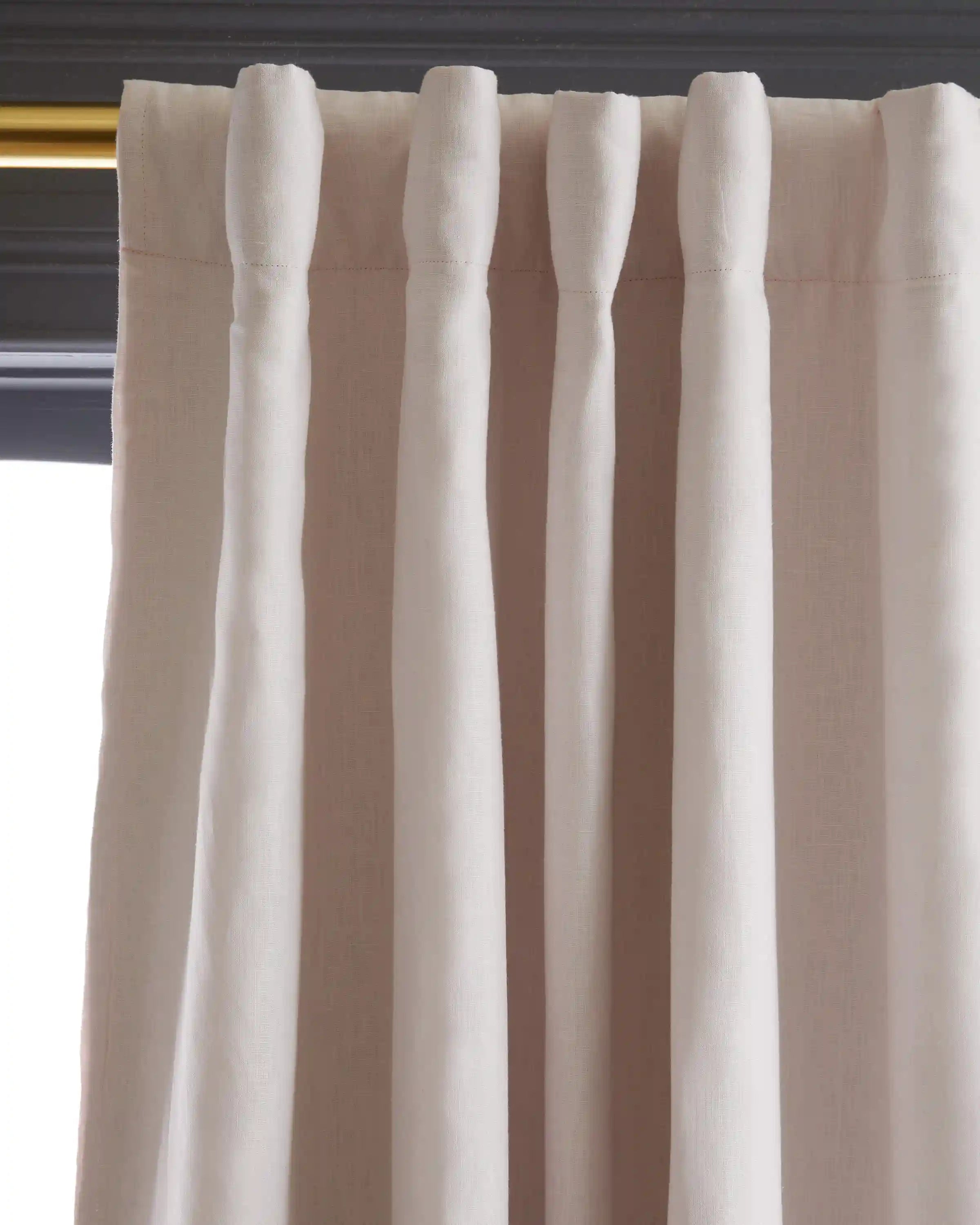 European Linen Room Darkening Curtain - Single Panel