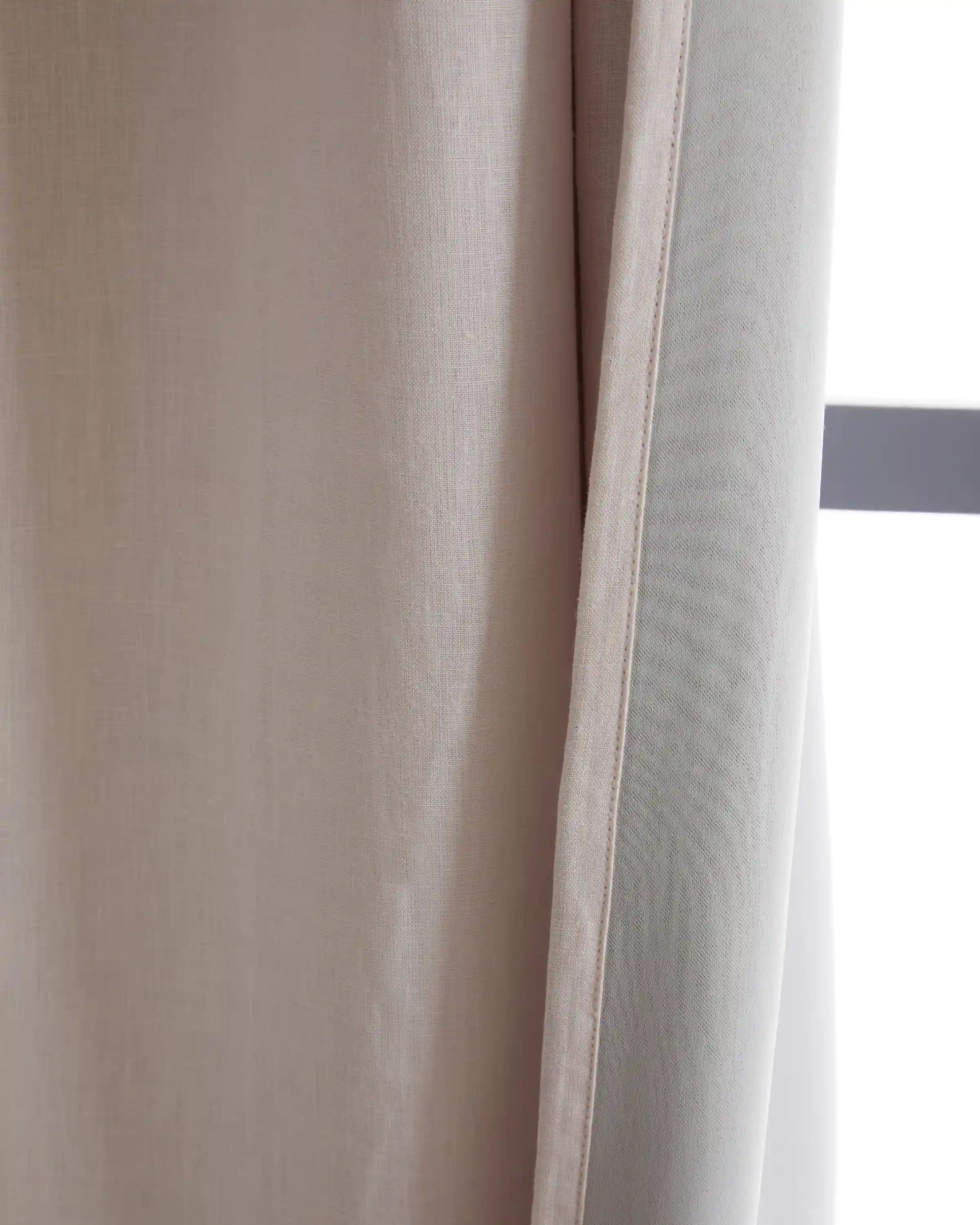 European Linen Room Darkening Curtain - Single Panel