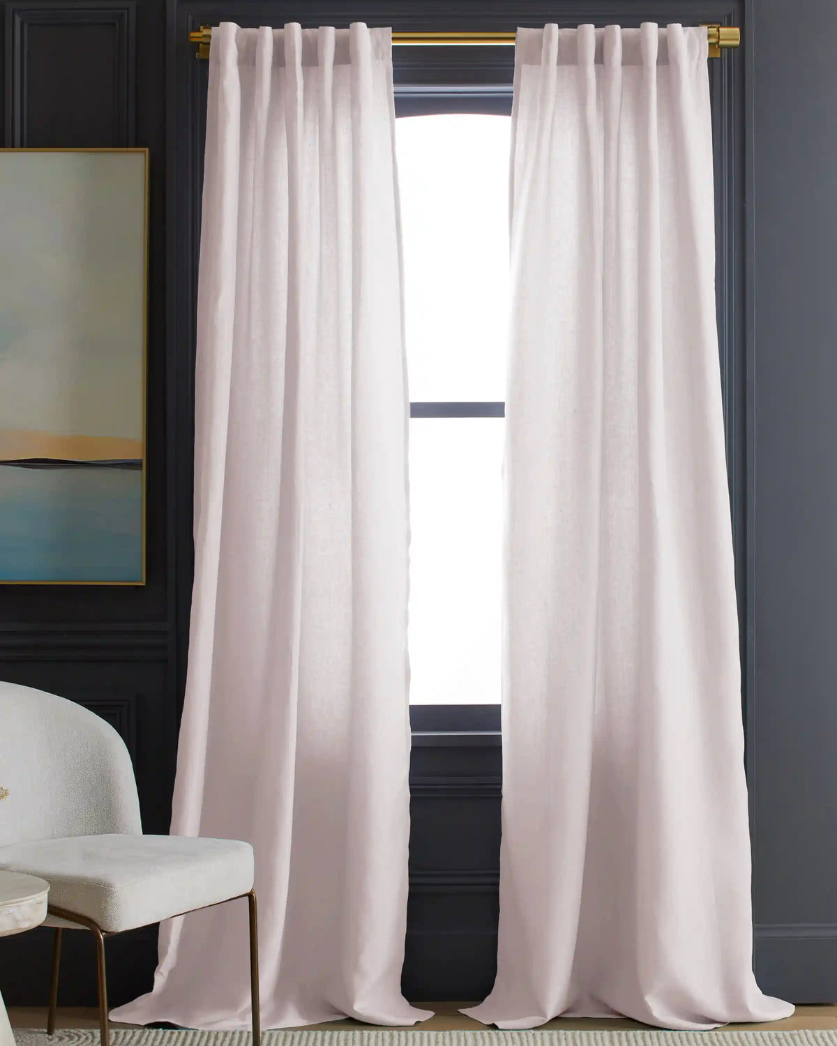 European Linen Curtain - Single Panel