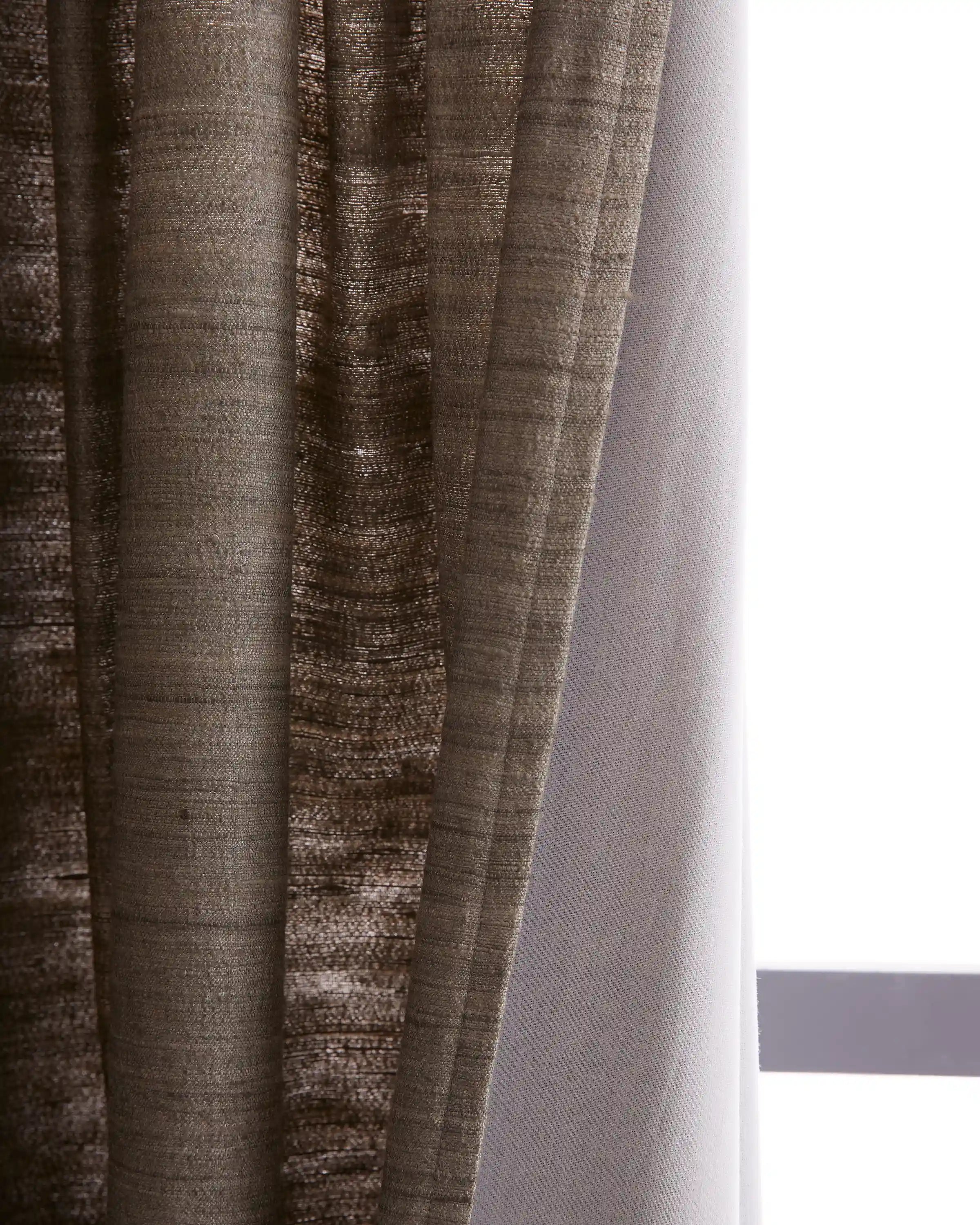 Raw Silk Curtain - Single Panel