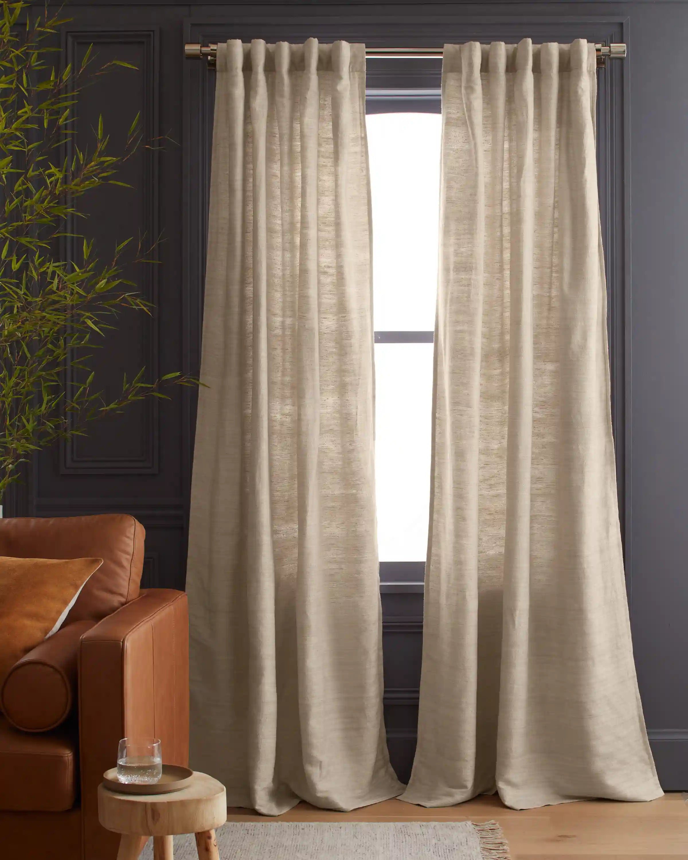 Raw Silk Curtain - Single Panel