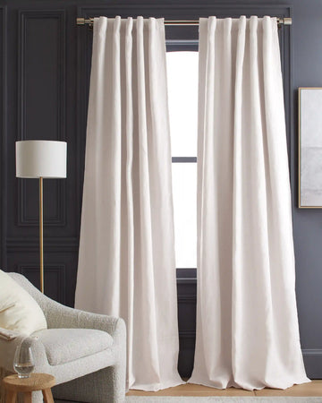 Heavyweight European Linen Room Darkening Curtain