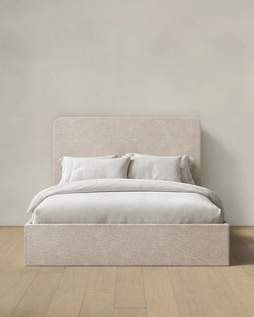 Plush Boucle Curved Bed