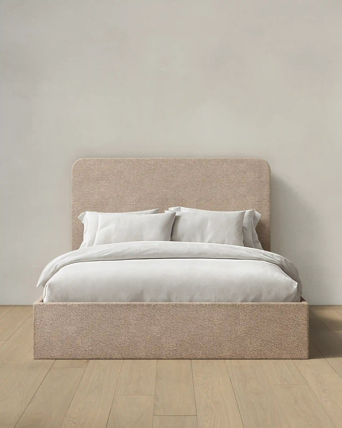 Plush Boucle Curved Bed