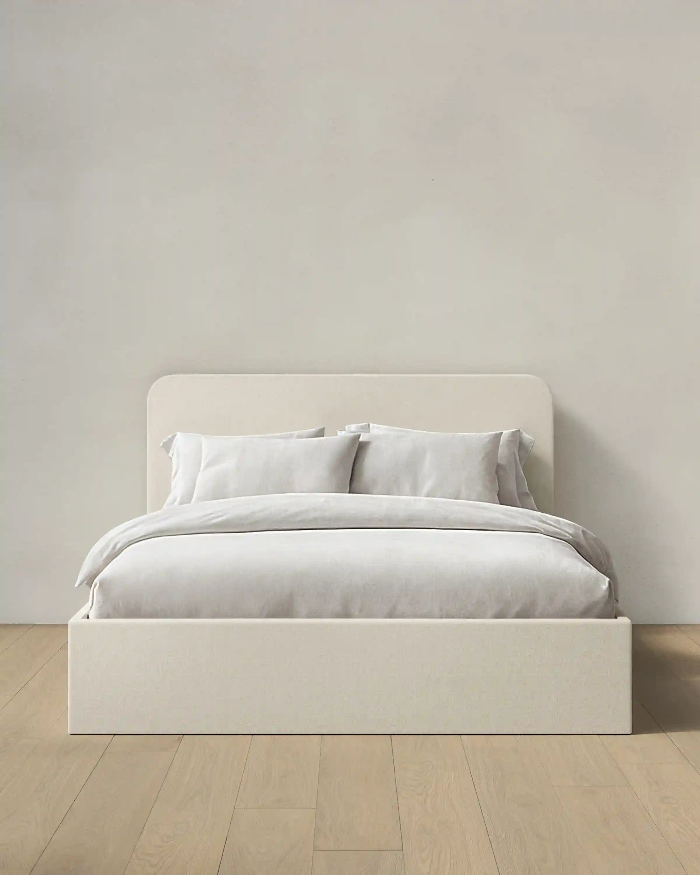 100% Linen Curved Bed