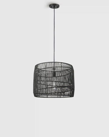 Woven Rope Drum Pendant Light