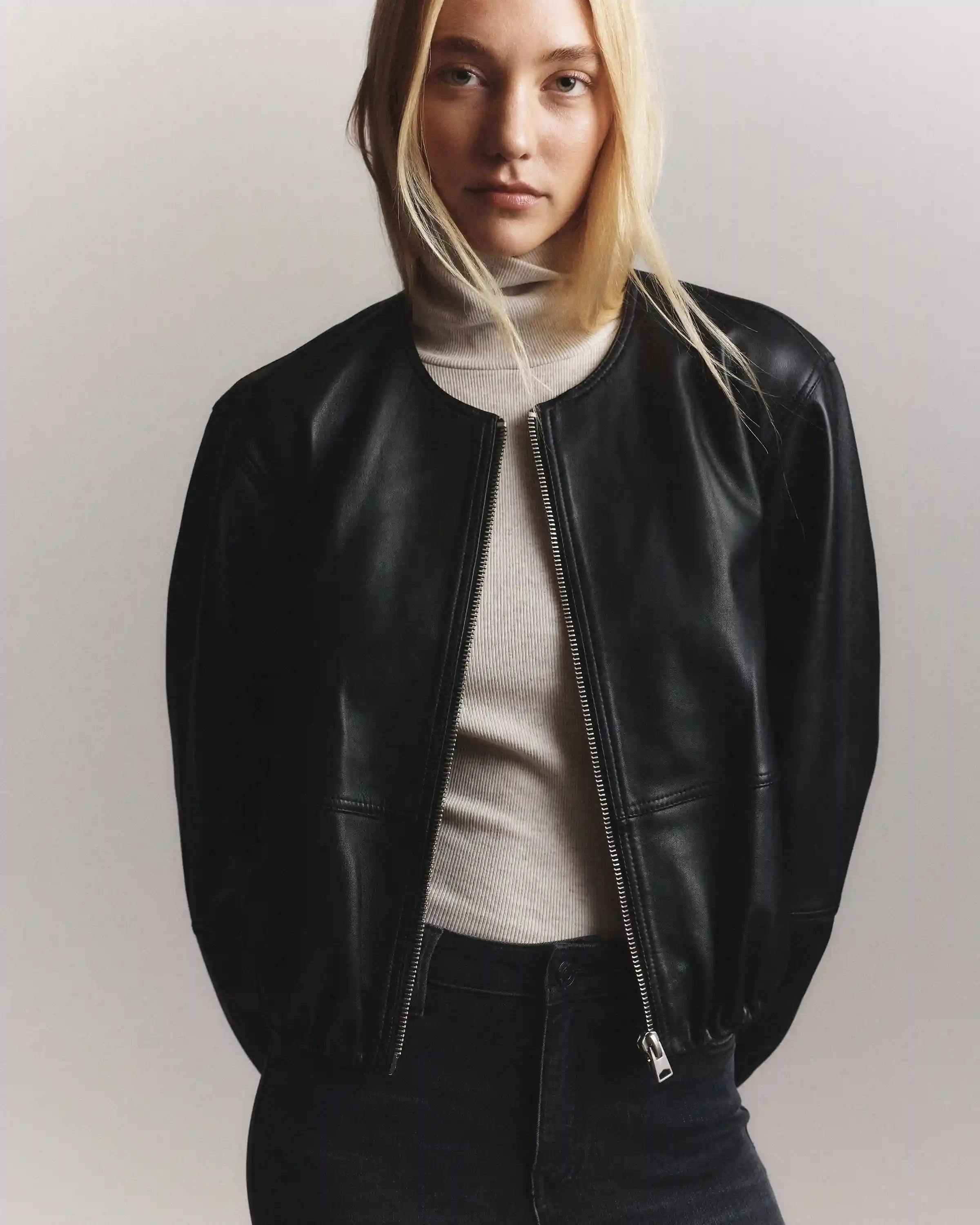 Organic Cotton Micro-Rib Turtleneck