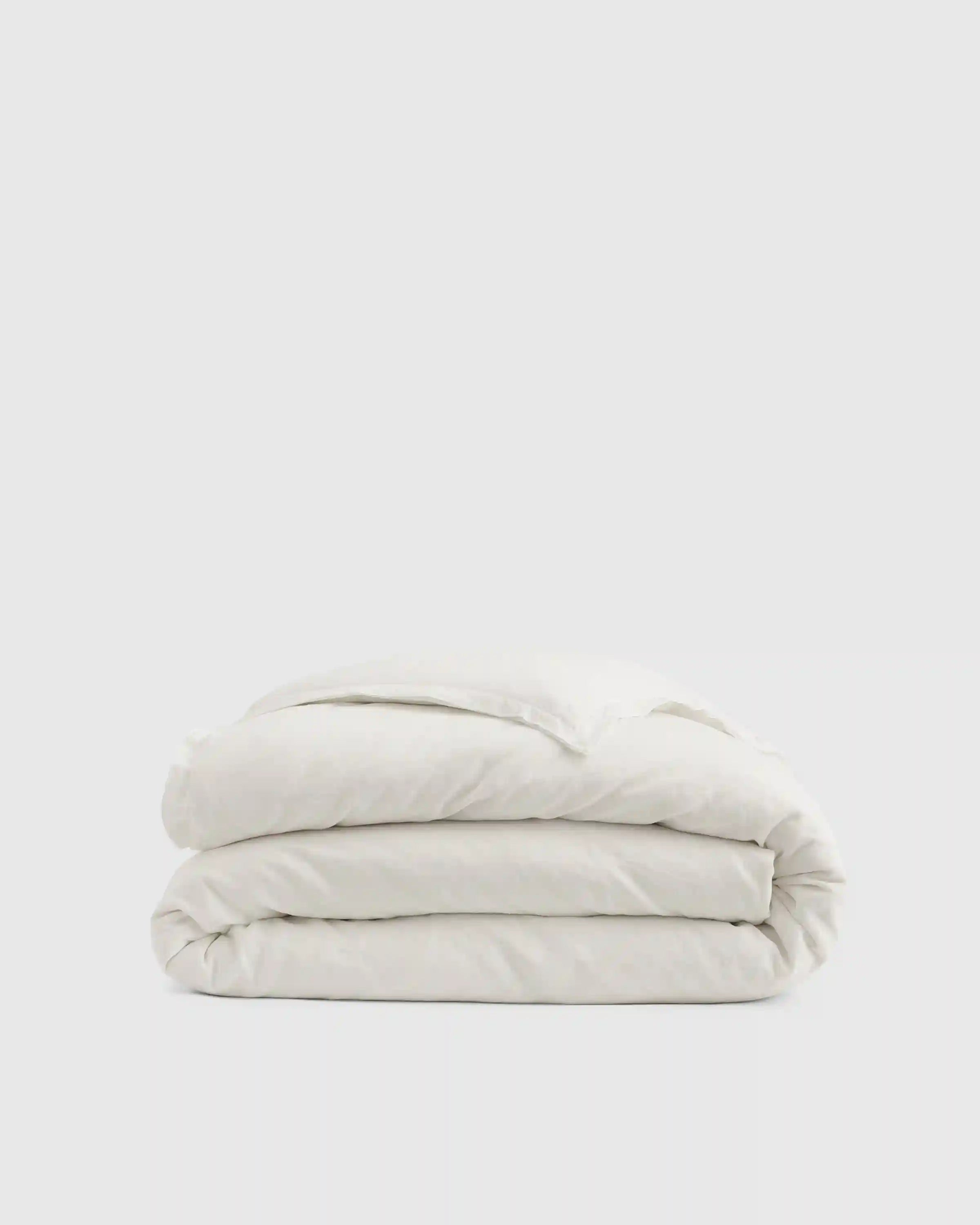 European Linen Double Embroidered Edge Duvet Cover
