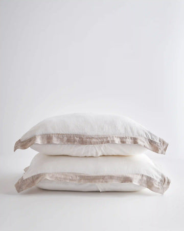 European Linen Bordered Sham Set