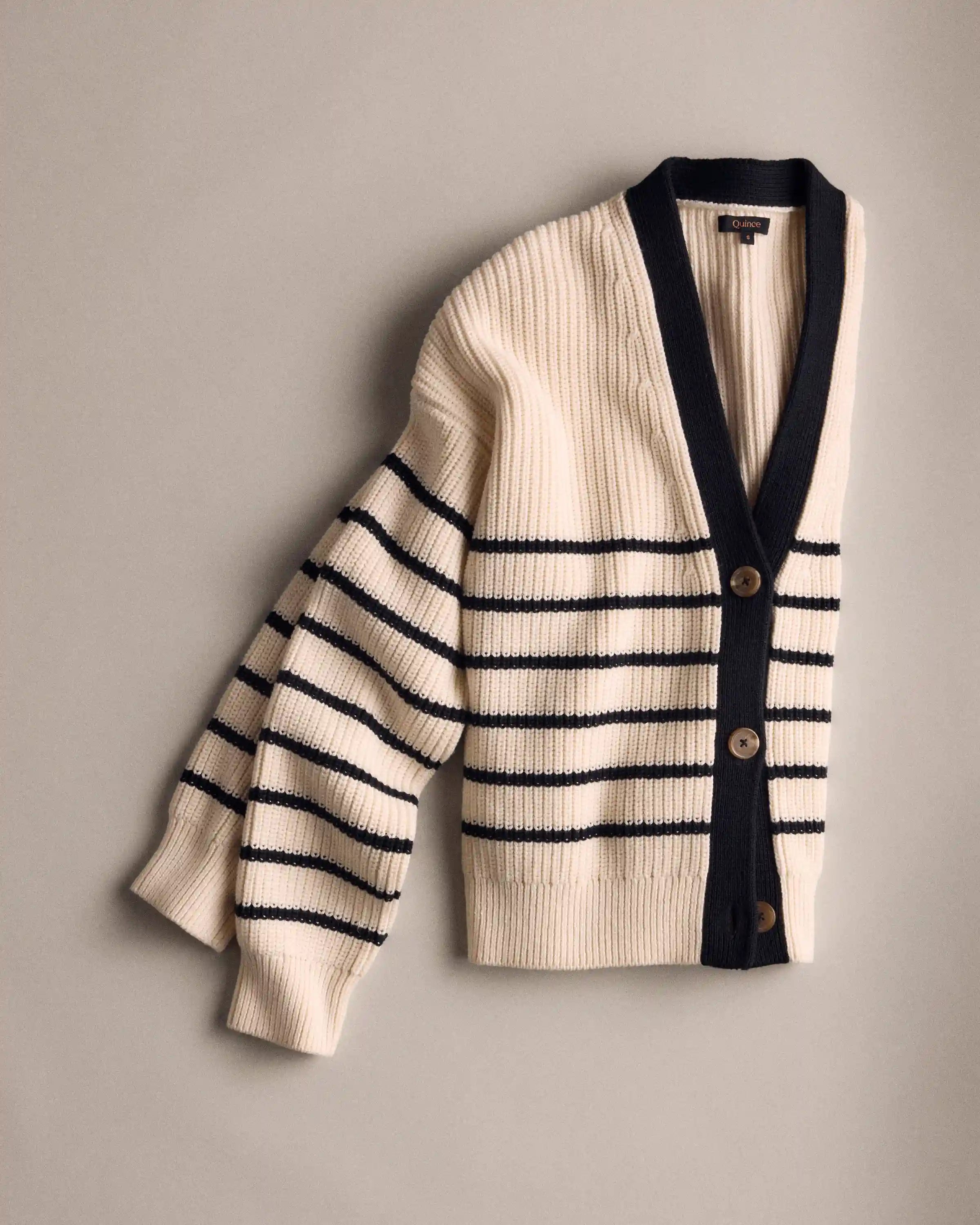 100% Organic Cotton Fisherman Boxy Cropped Cardigan