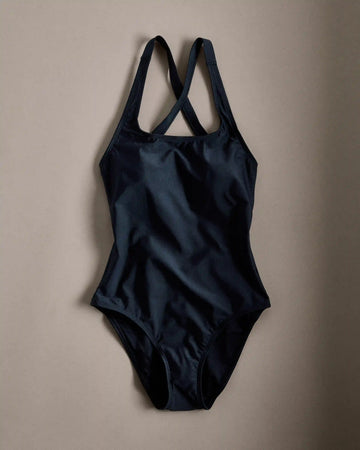 Italian Cross-Back One-Piece Swimsuit