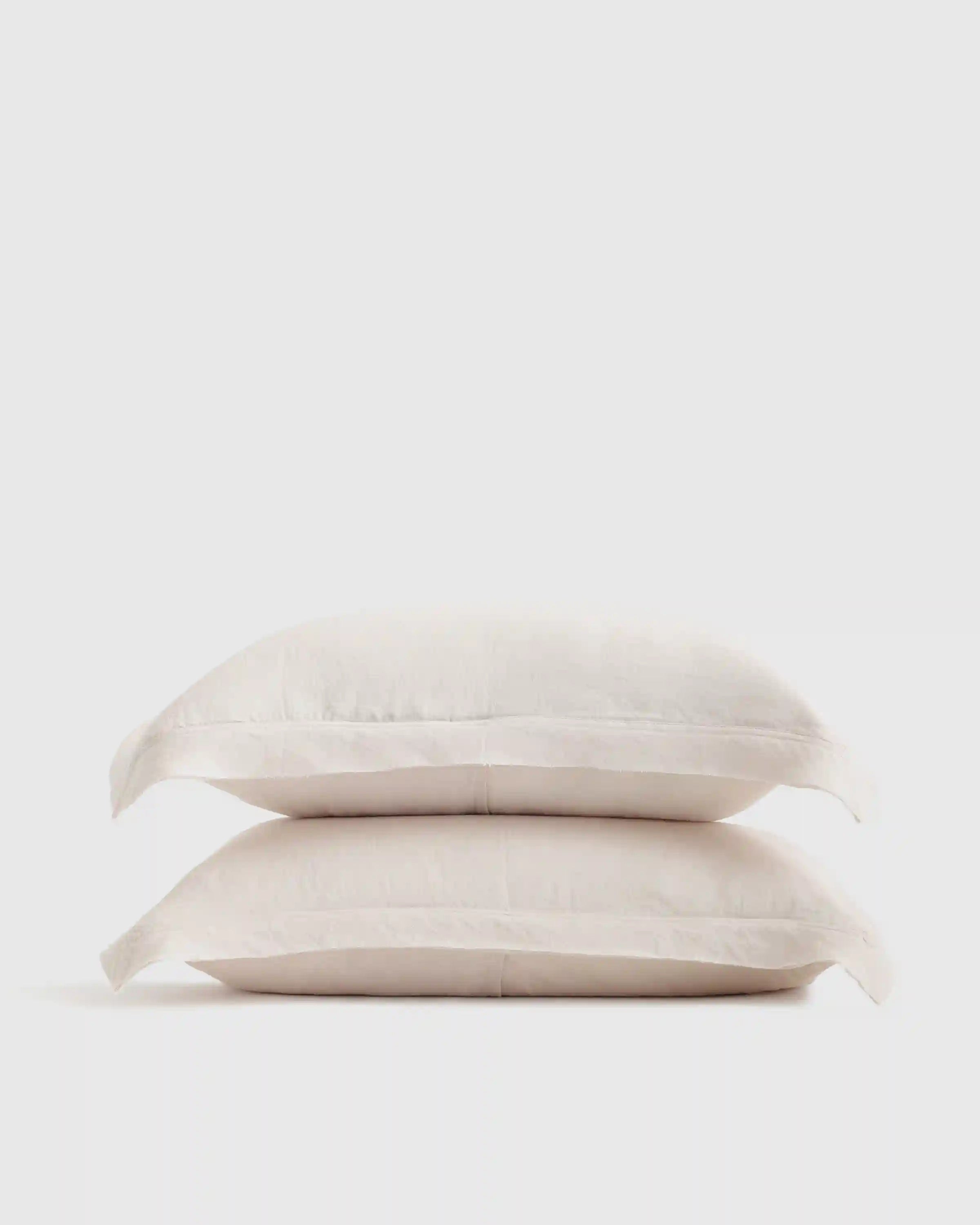 European Linen Double Flange Sham Set