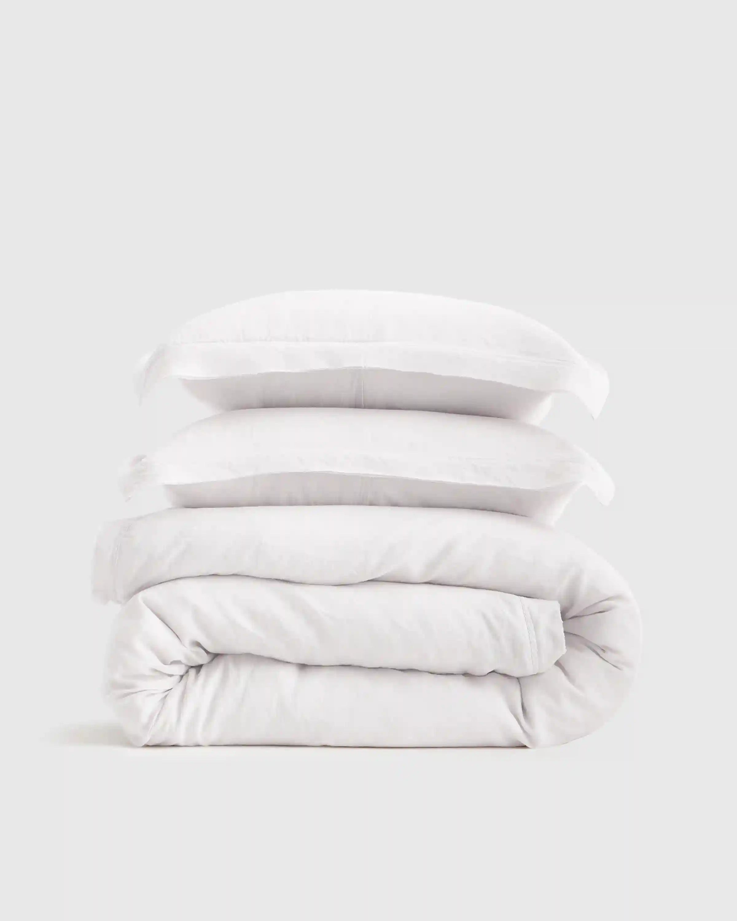 European Linen Double Flange Duvet Cover Set