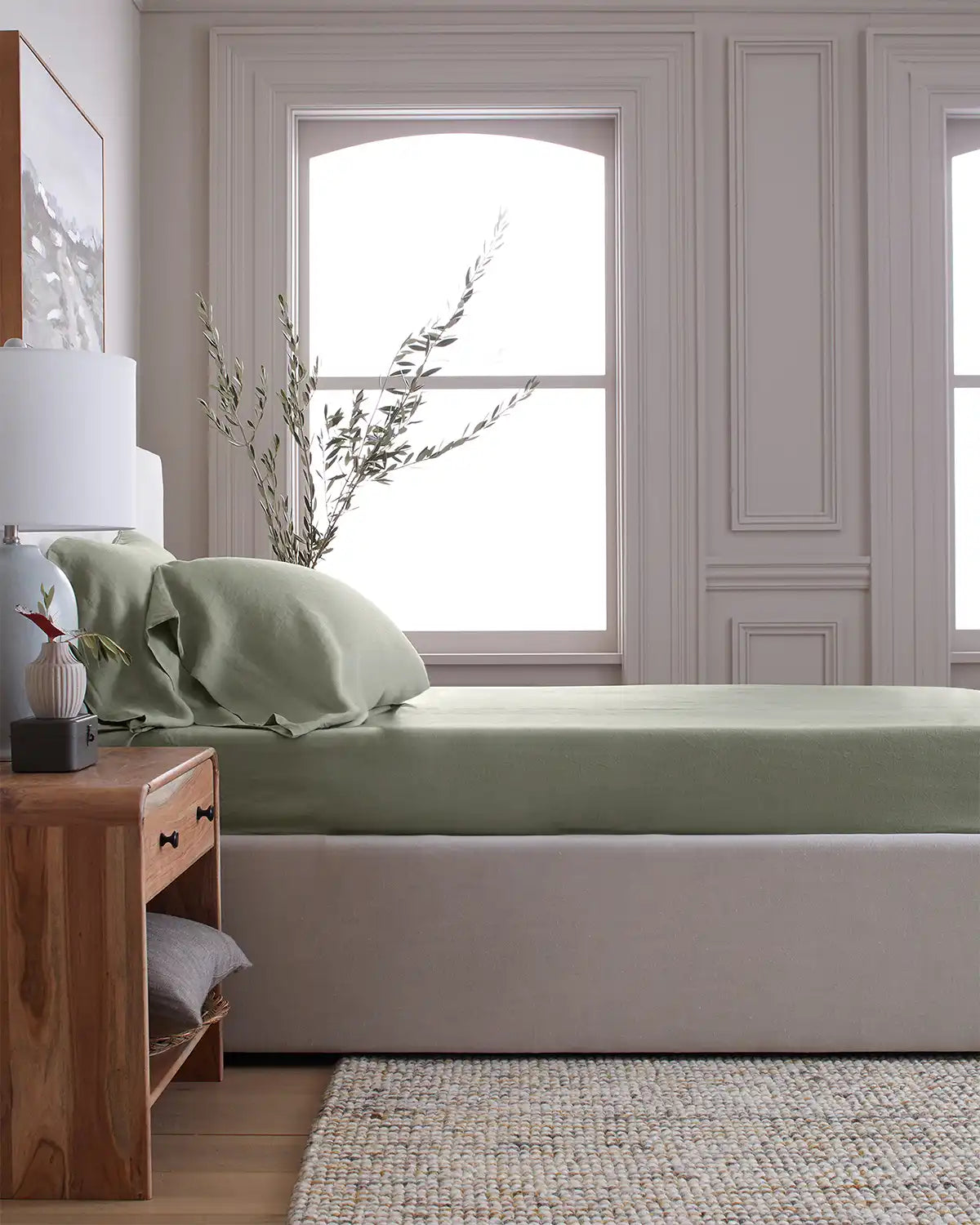 European Linen Fitted Sheet Set