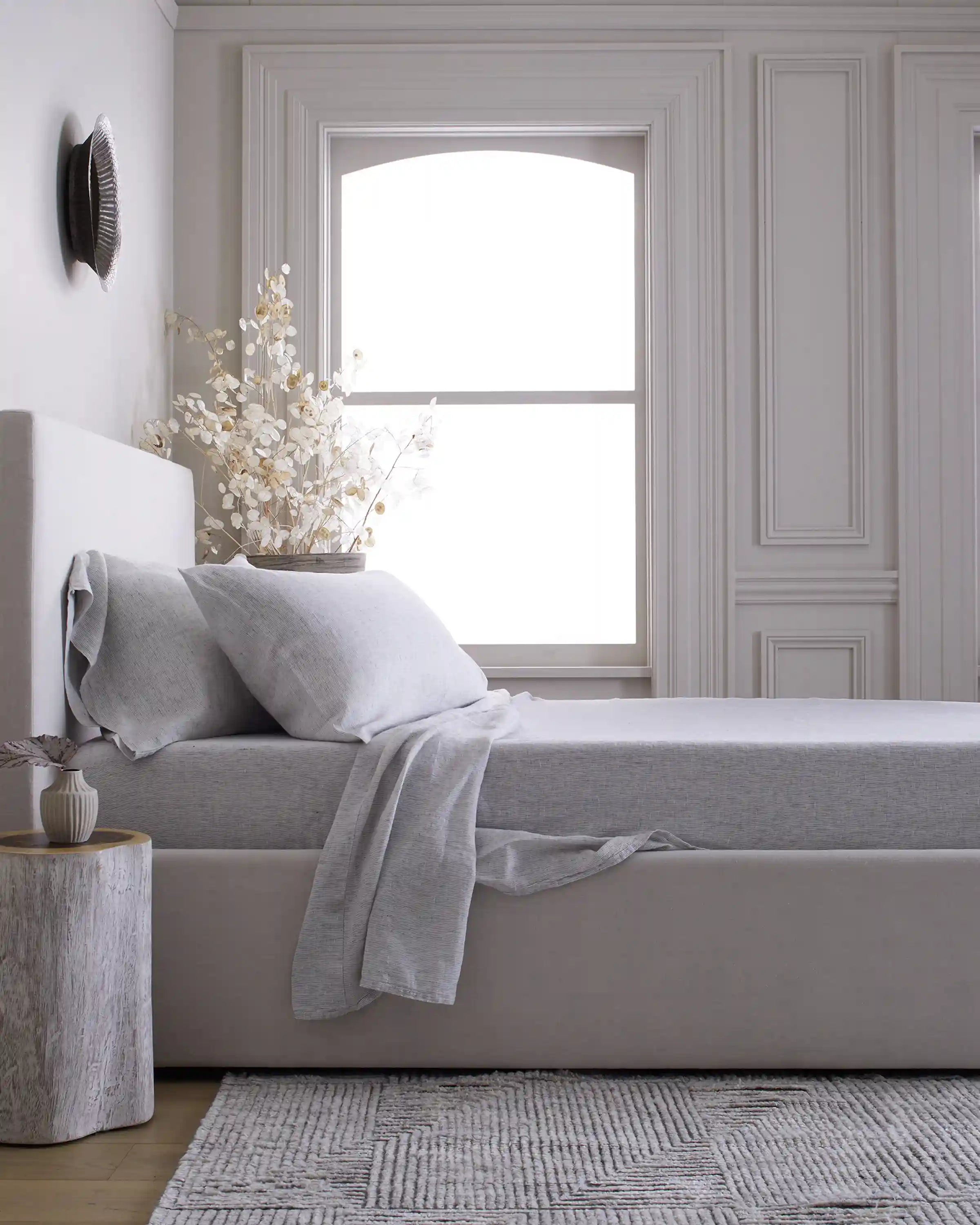 European Linen Stripe Pillowcases Set