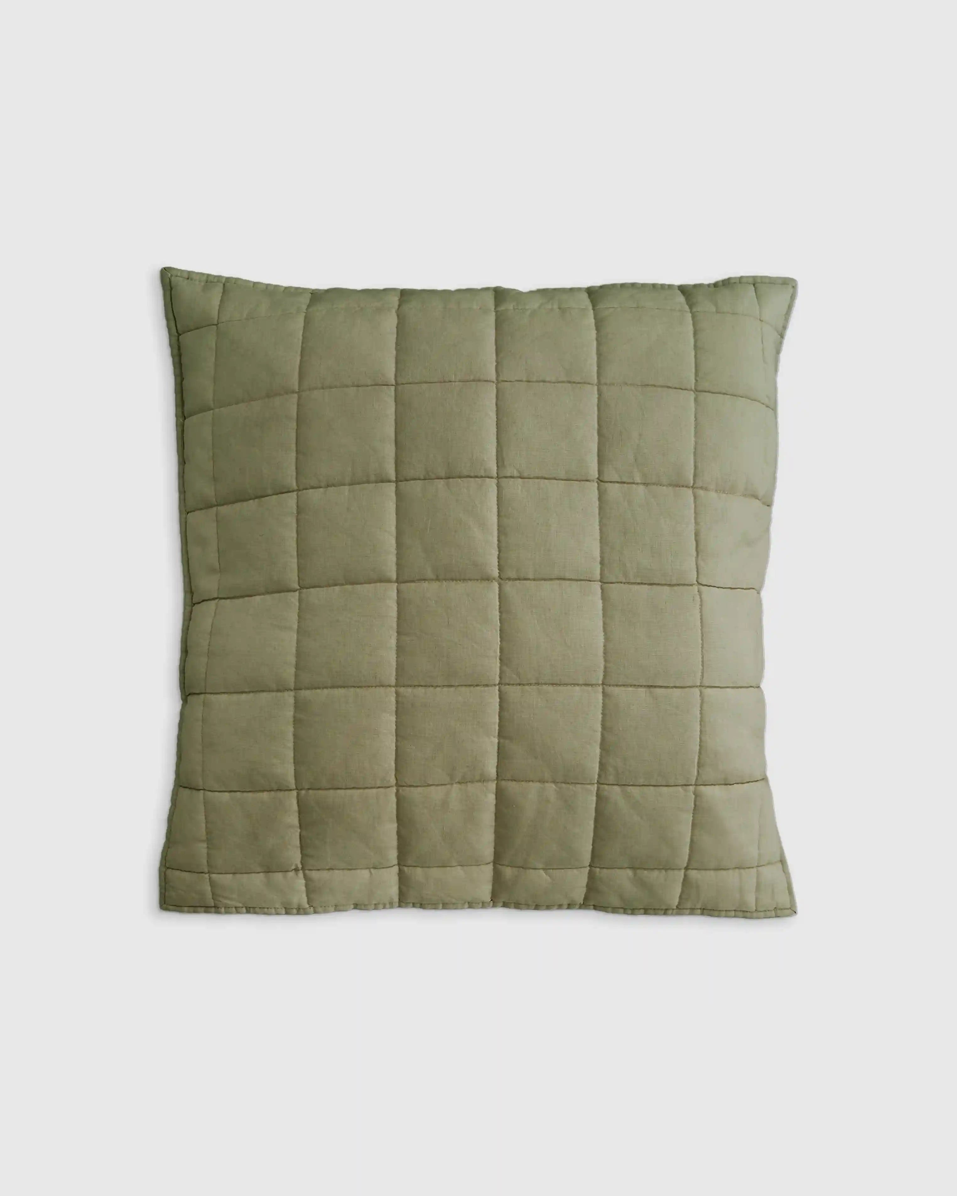 European Linen Box Quilted Euro Sham