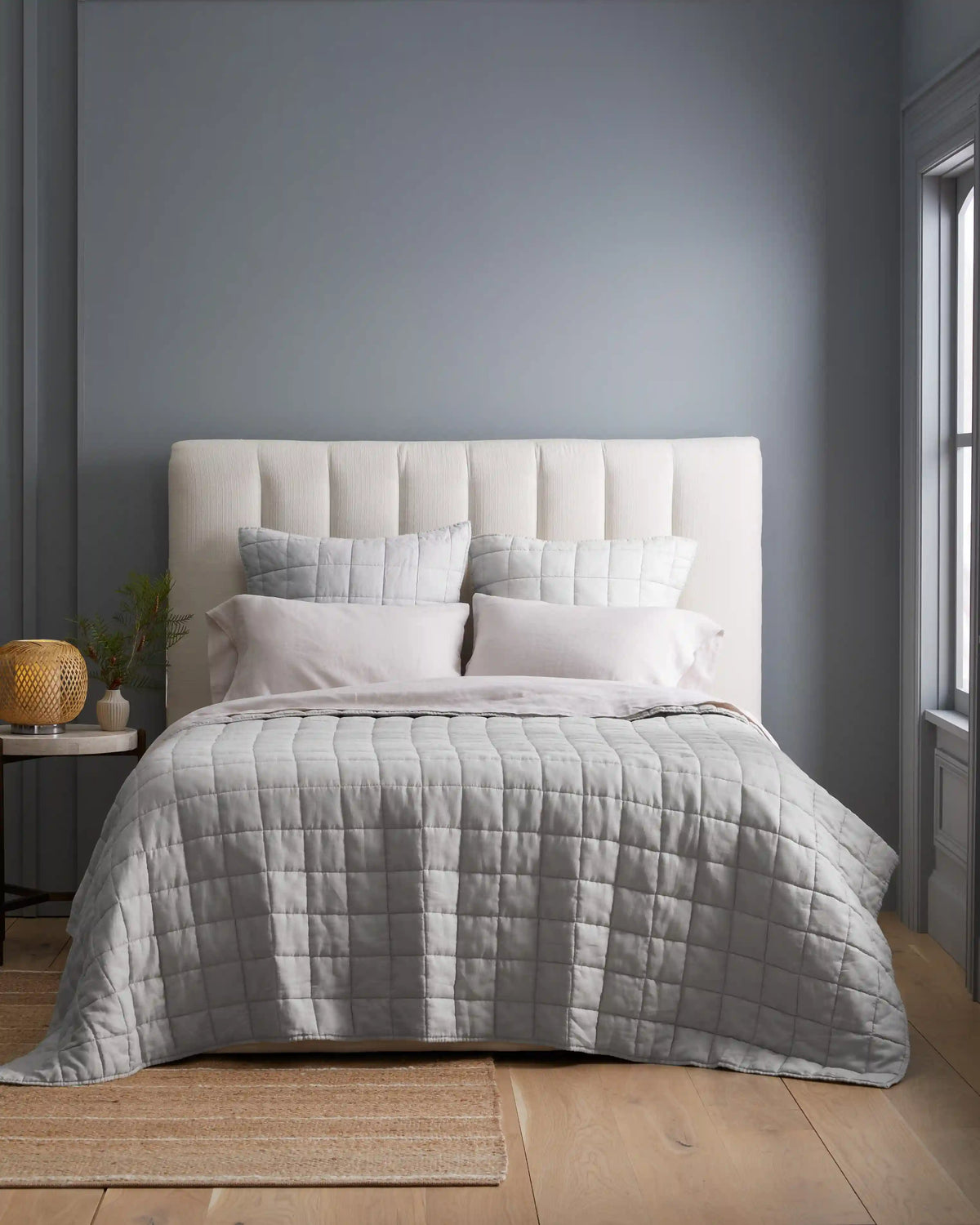 European Linen Box Quilted Euro Sham