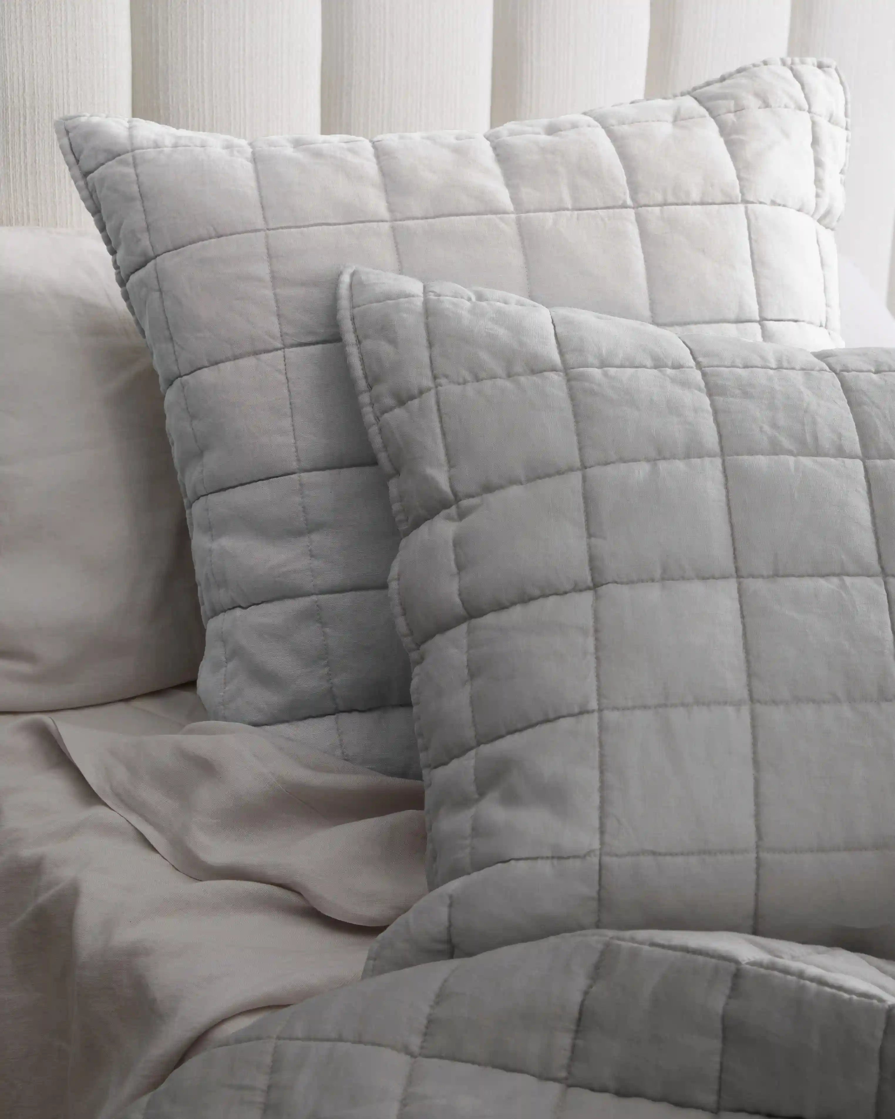 European Linen Box Quilted Euro Sham