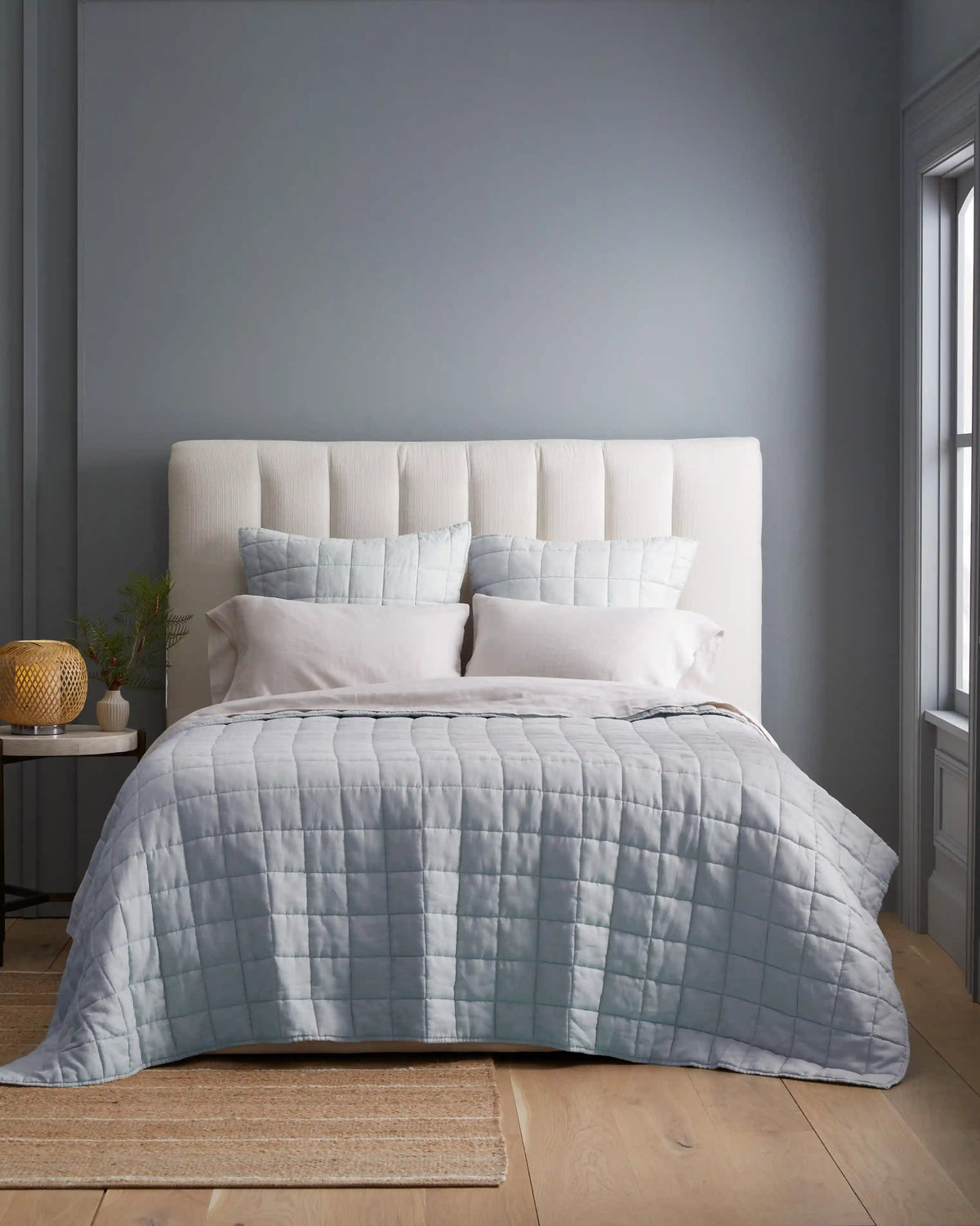 European Linen Box Quilted Euro Sham
