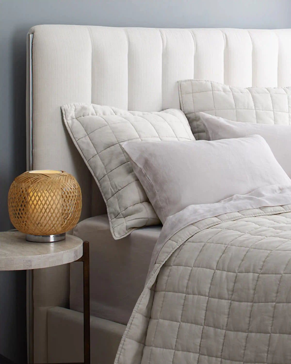 European Linen Box Quilted Euro Sham
