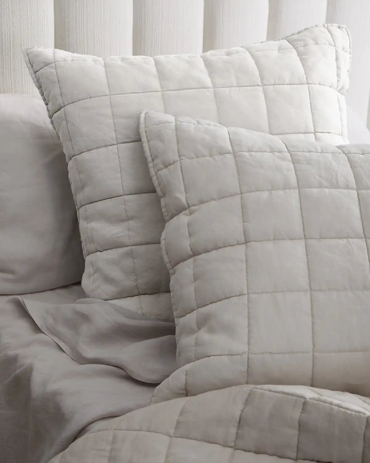European Linen Box Quilted Euro Sham