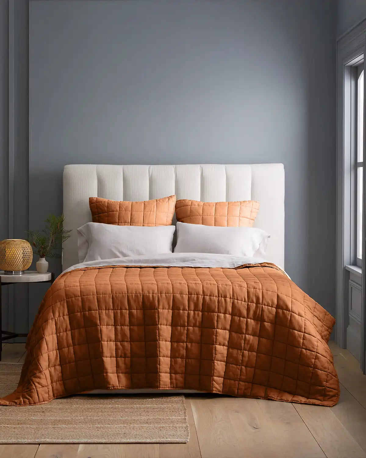 European Linen Box Quilted Euro Sham