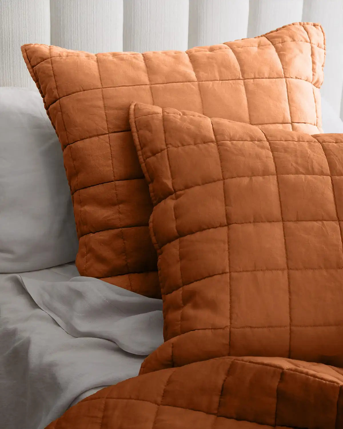 European Linen Box Quilted Euro Sham